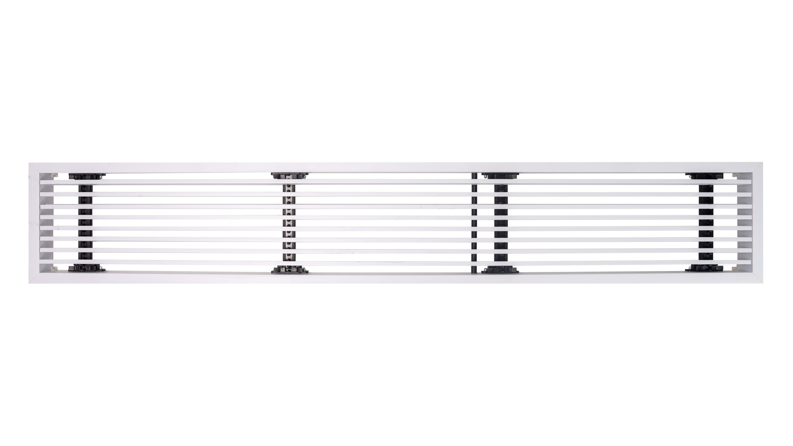 Cửa gió PLUS khung viền 15mm màu trắng, nan cong tuyến tính 3#