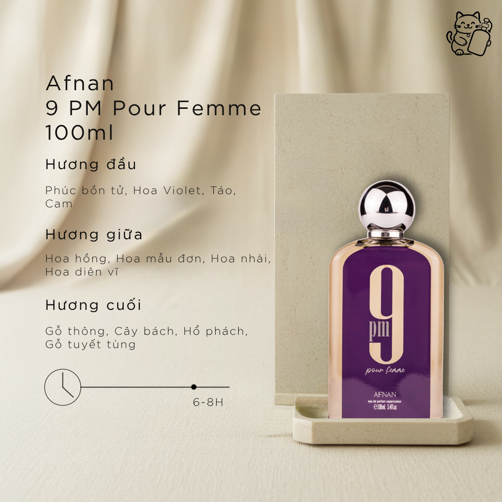 Afnan 9 PM Femme 100ml