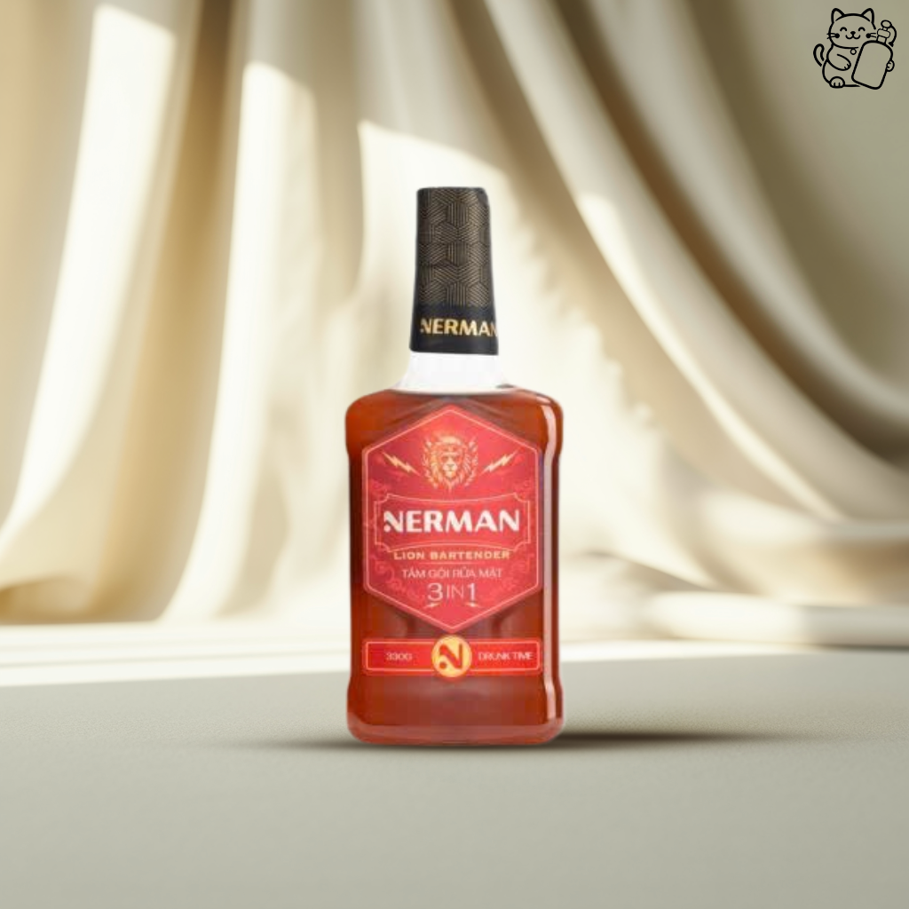 Sữa tắm gội 3in1 Nerman Lion Bartender 330g