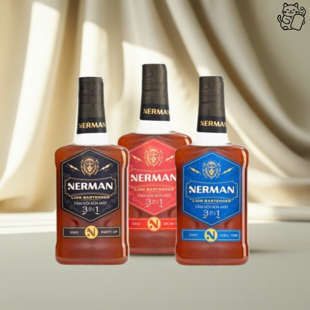 Sữa tắm gội 3in1 Nerman Lion Bartender 330g
