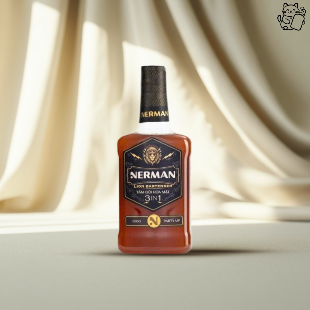 Sữa tắm gội 3in1 Nerman Lion Bartender 330g