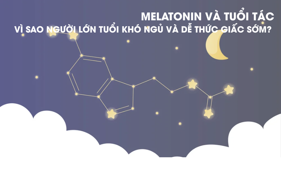 Melatonin và tuổi tác: Vì sao người lớn tuổi khó ngủ và dễ thức giấc sớm? 