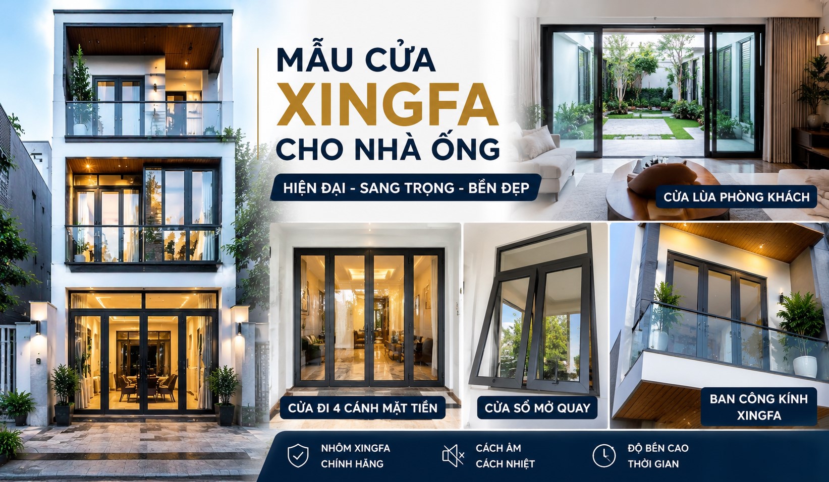 Mẫu Cửa Xingfa Cho Nhà Ống – Giải Pháp Tối Ưu Không Gian Hiện Đại