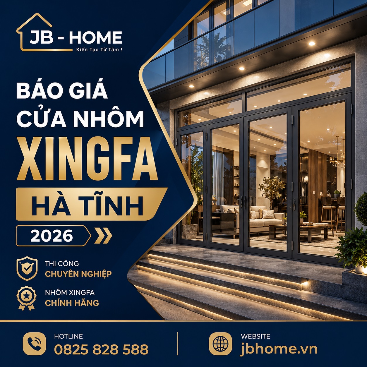 BÁO GIÁ CỬA NHÔM XINGFA HÀ TĨNH MỚI NHẤT 2026