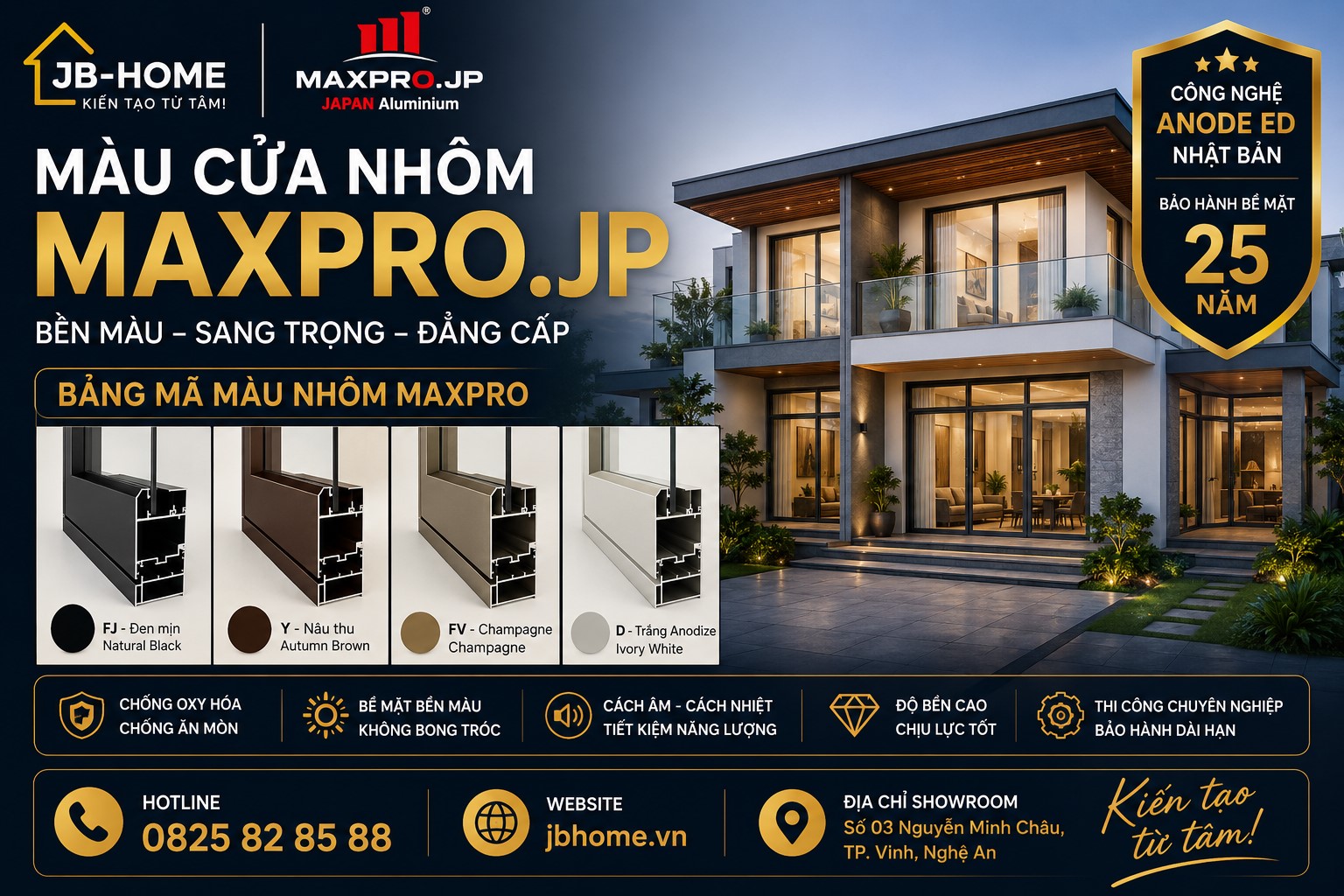 Nhôm Maxpro Có Nhiều Màu? Bảng Màu Maxpro Mới Nhất | JB TRANG CHỦ