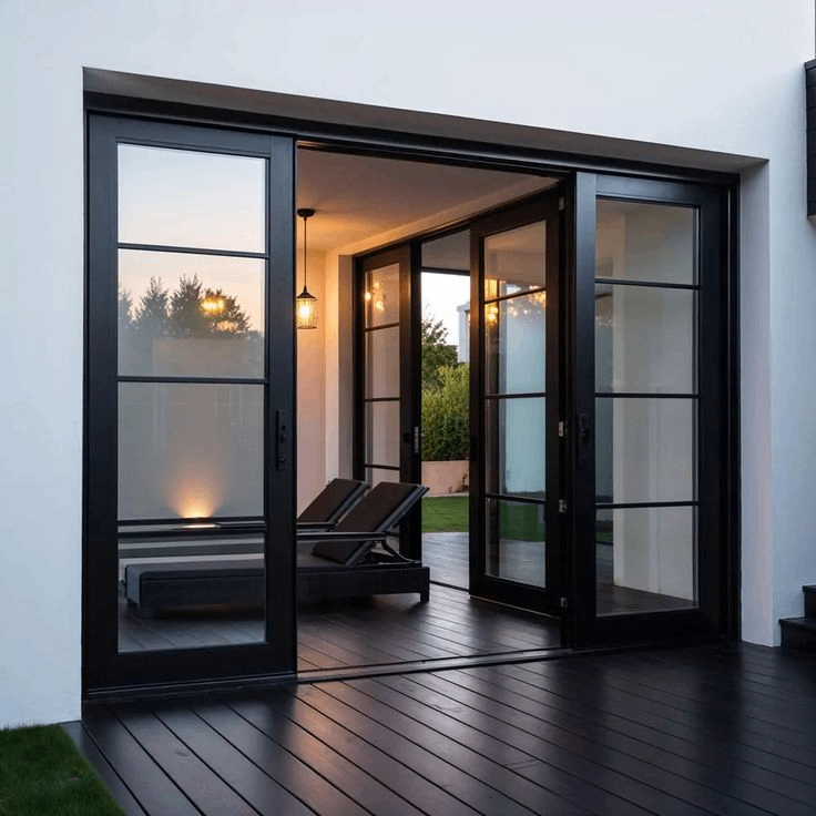 Hệ cửa xếp gấp 68 ẩn bản lề