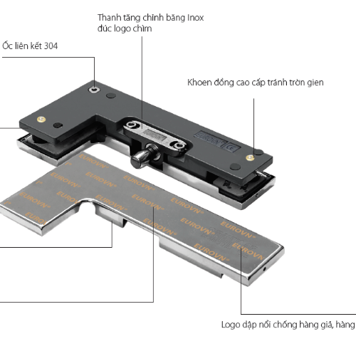 Phụ kiện bản lề sàn EuroVN
