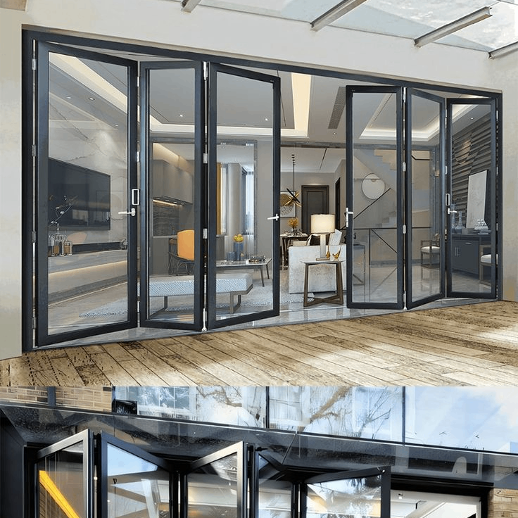 Hệ cửa xếp gấp 68 ẩn bản lề