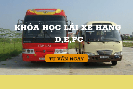 Học lái xe  hạng D, E, FC