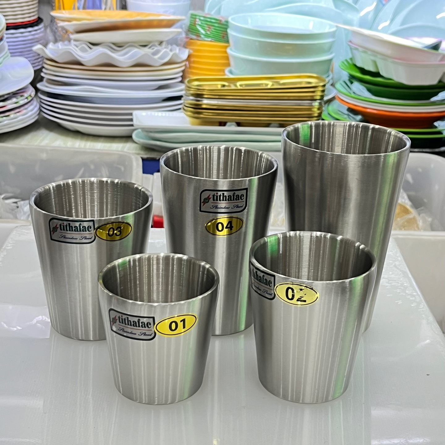 Ly Nước Inox 2 Lớp Cách Nhiệt Tithafac Nhiều Size Cao Cấp - Hàng Việt Nam Sản Xuất