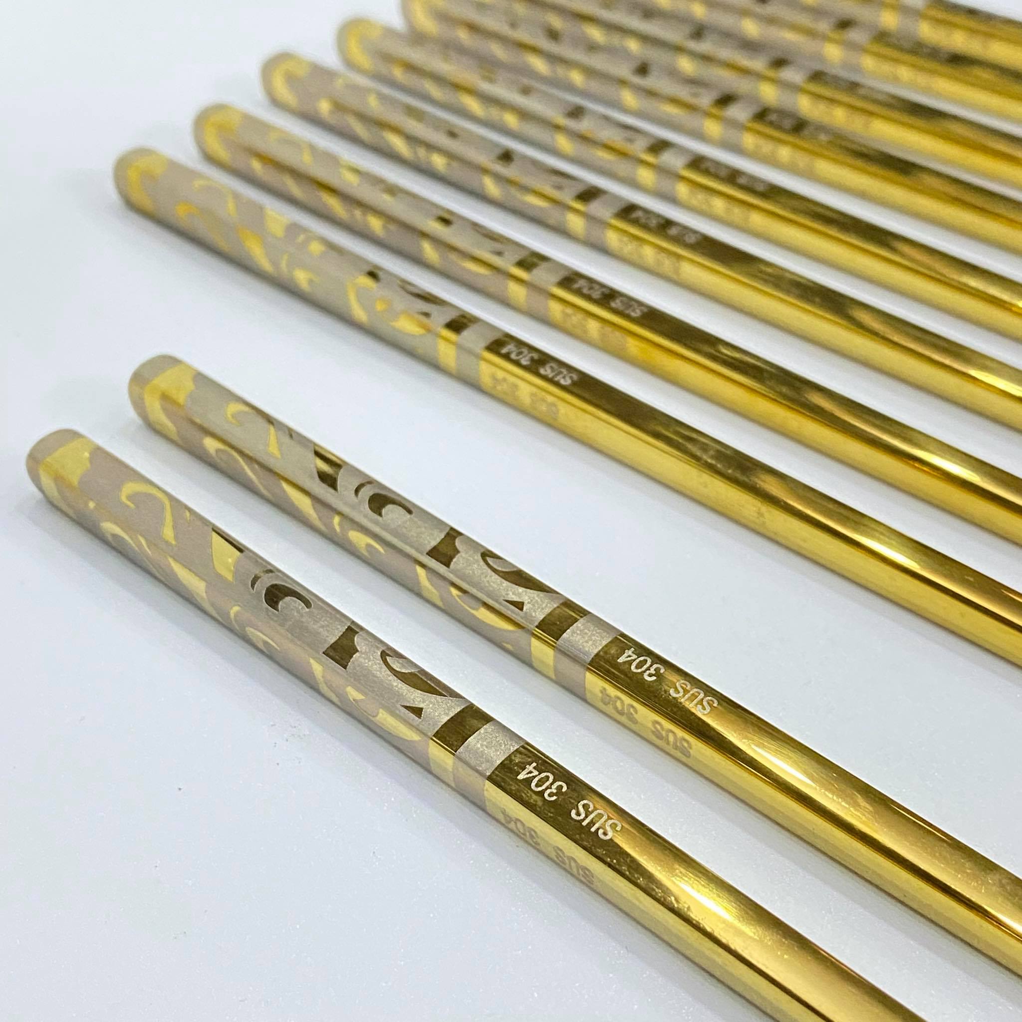 Đũa Inox 304 Hàn Quốc Mạ Vàng Set 5 Đôi - Hàng Cao Cấp