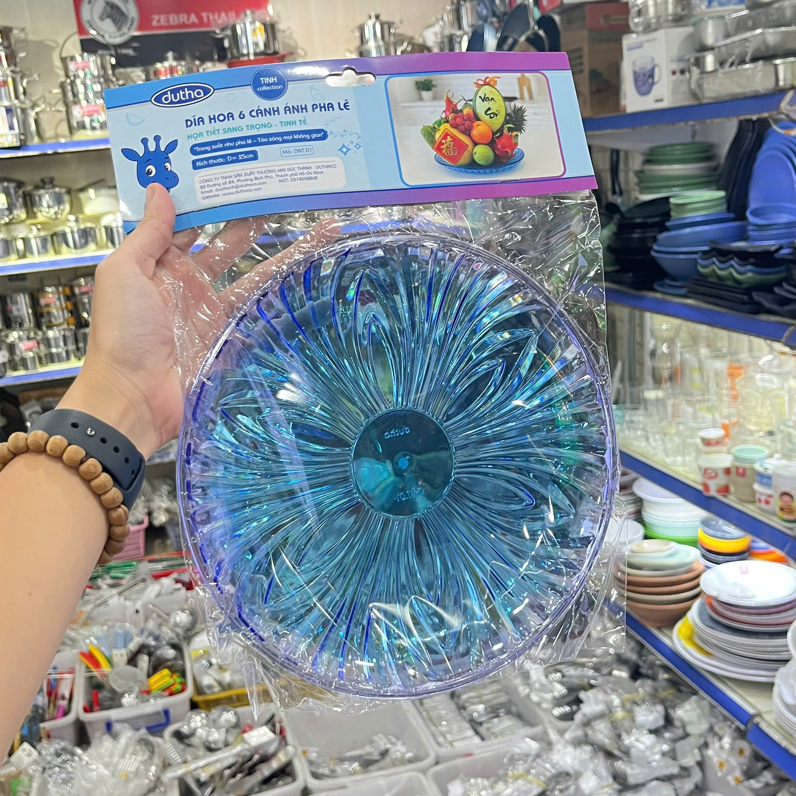 Dĩa Nhựa Pha Lê Nhiều Màu Cao Cấp Đức Thành DNT01 - Hàng Việt Nam Sản Xuất