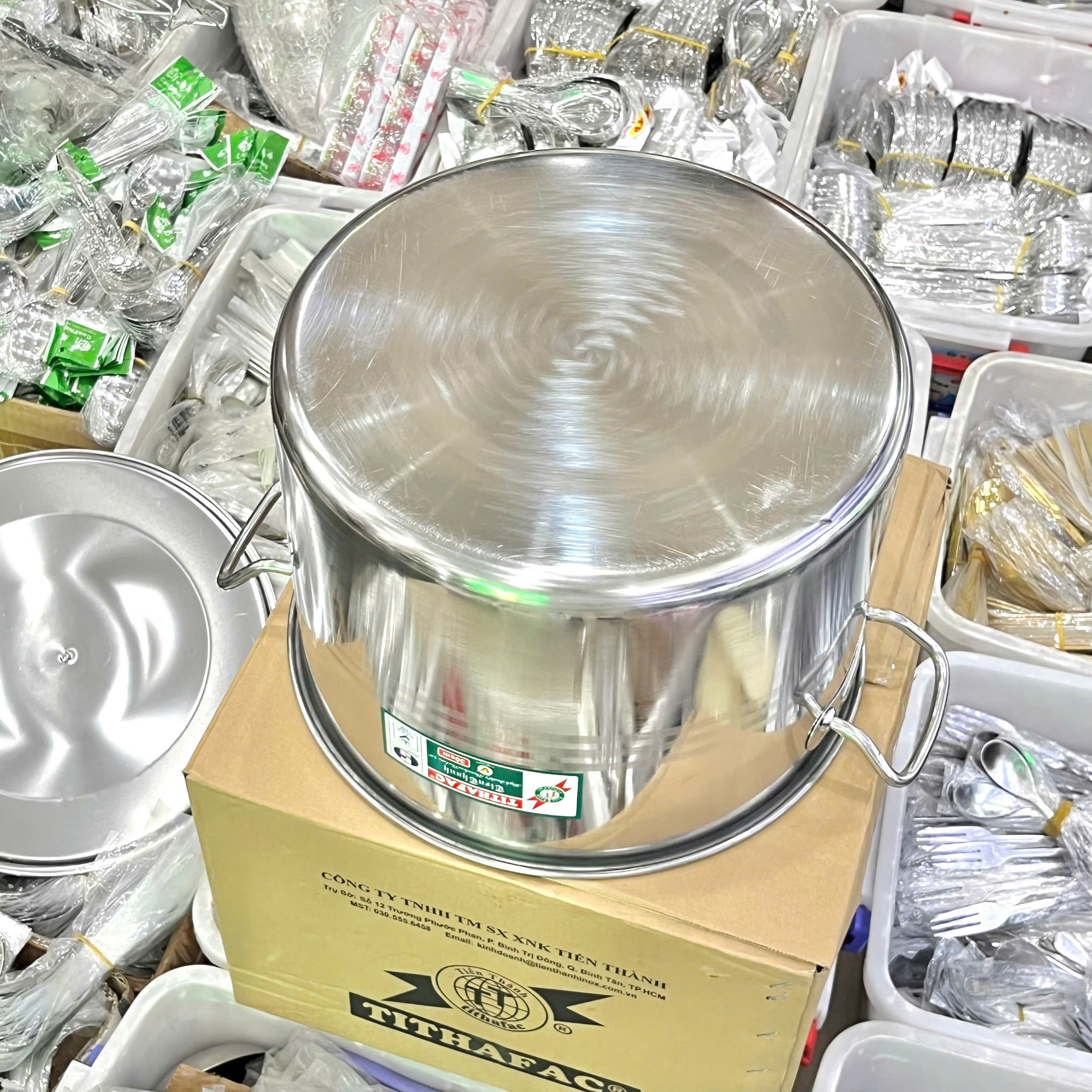 Nồi Hầm Bếp Từ Inox Cao Cấp TITHAFAC Nhiều Size - Hàng Việt Nam Sản Xuất
