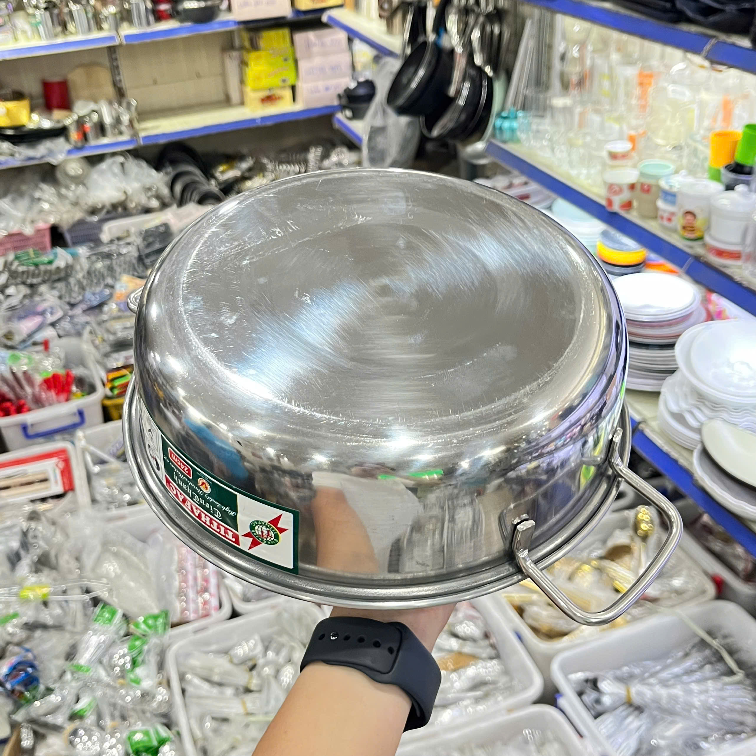 Nồi Lẩu Inox Nắp Inox Bếp Từ TITHAFAC Nhiều Size - Hàng Việt Nam Sản Xuất