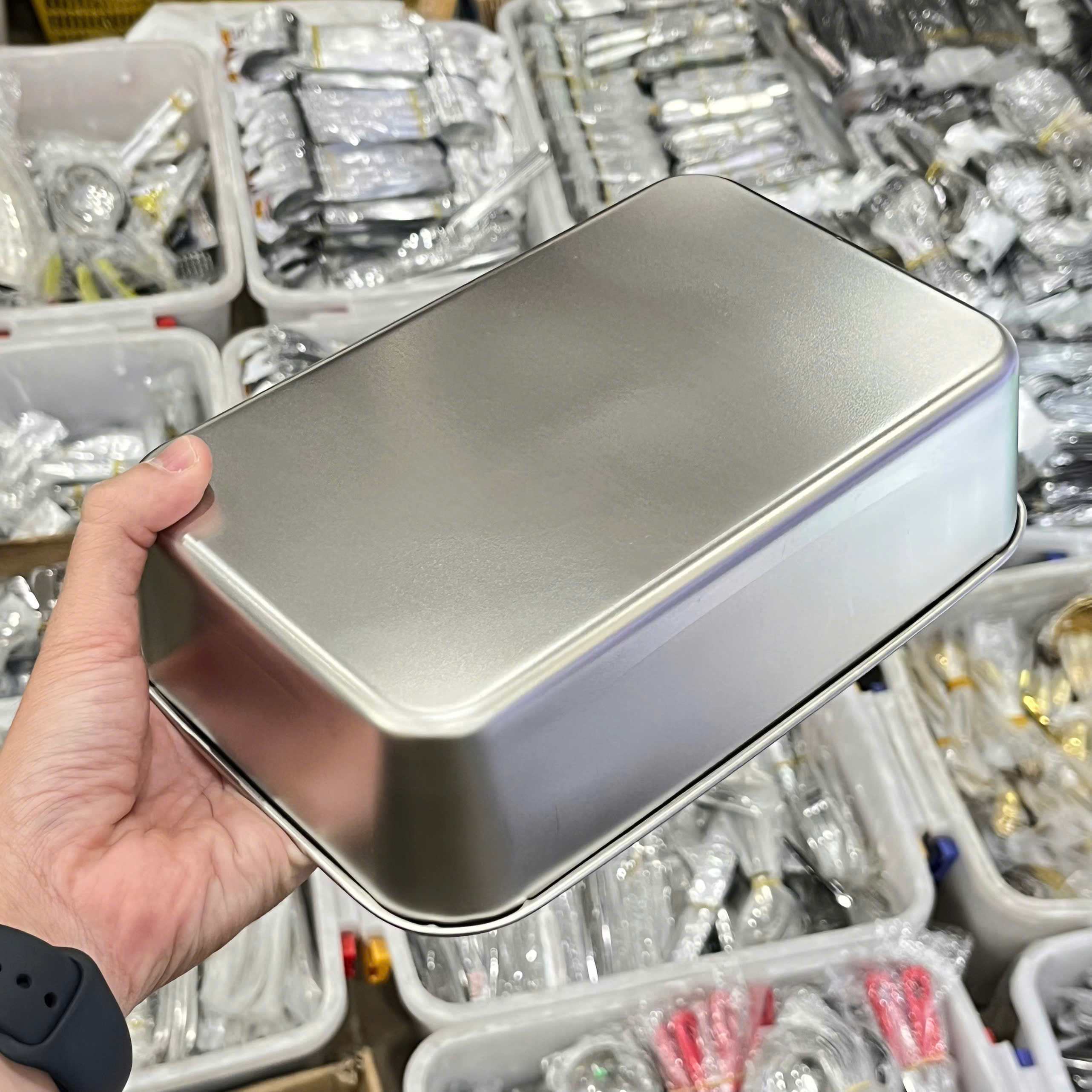 Khay Inox 304 Có Nắp Nhựa 2 Size Tiện Dụng