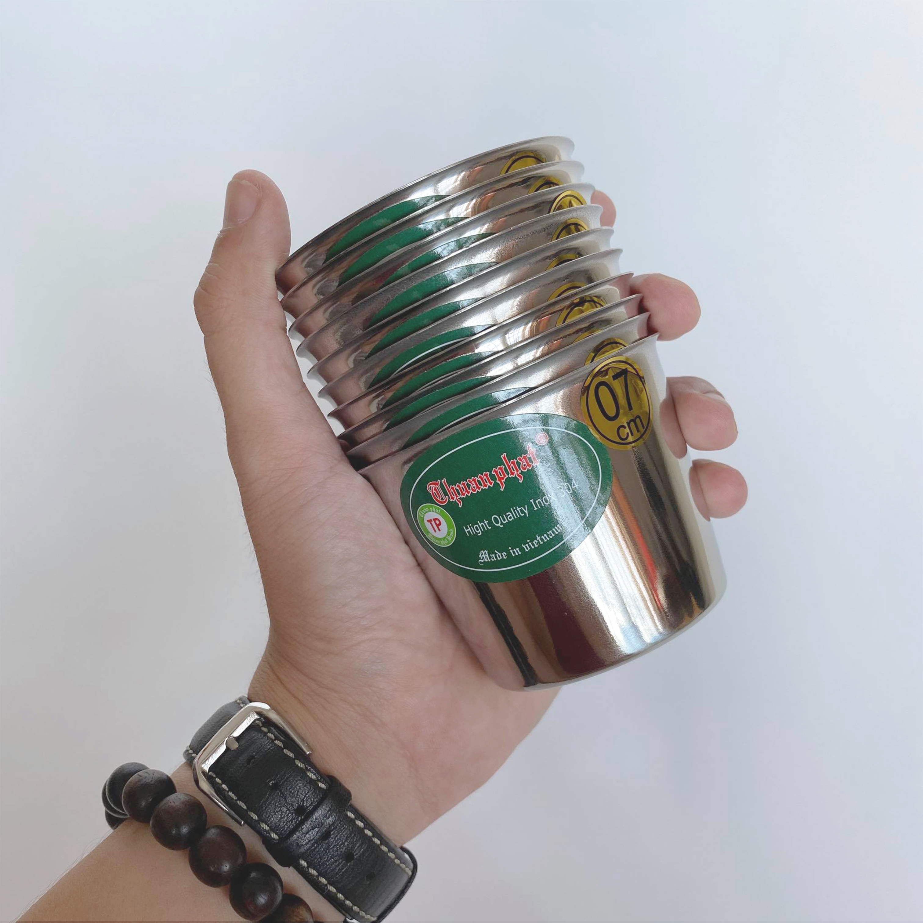 Ly Làm Đá INOX Cao Cấp (10 Cái) Size 7 - 8 - 9 - 10 (cm) - Hàng Việt Nam Sản Xuất