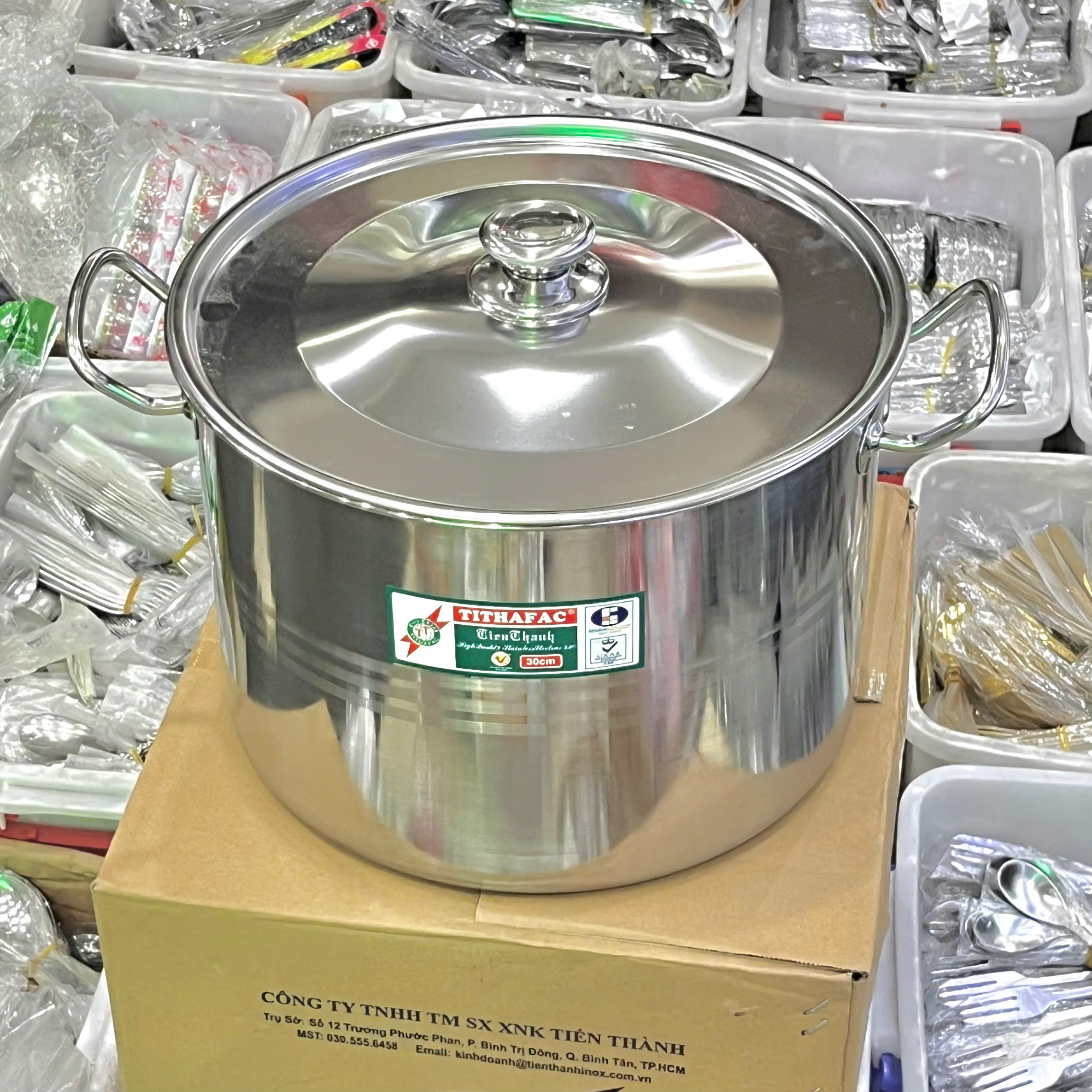 Nồi Hầm Bếp Từ Inox Cao Cấp TITHAFAC Nhiều Size - Hàng Việt Nam Sản Xuất