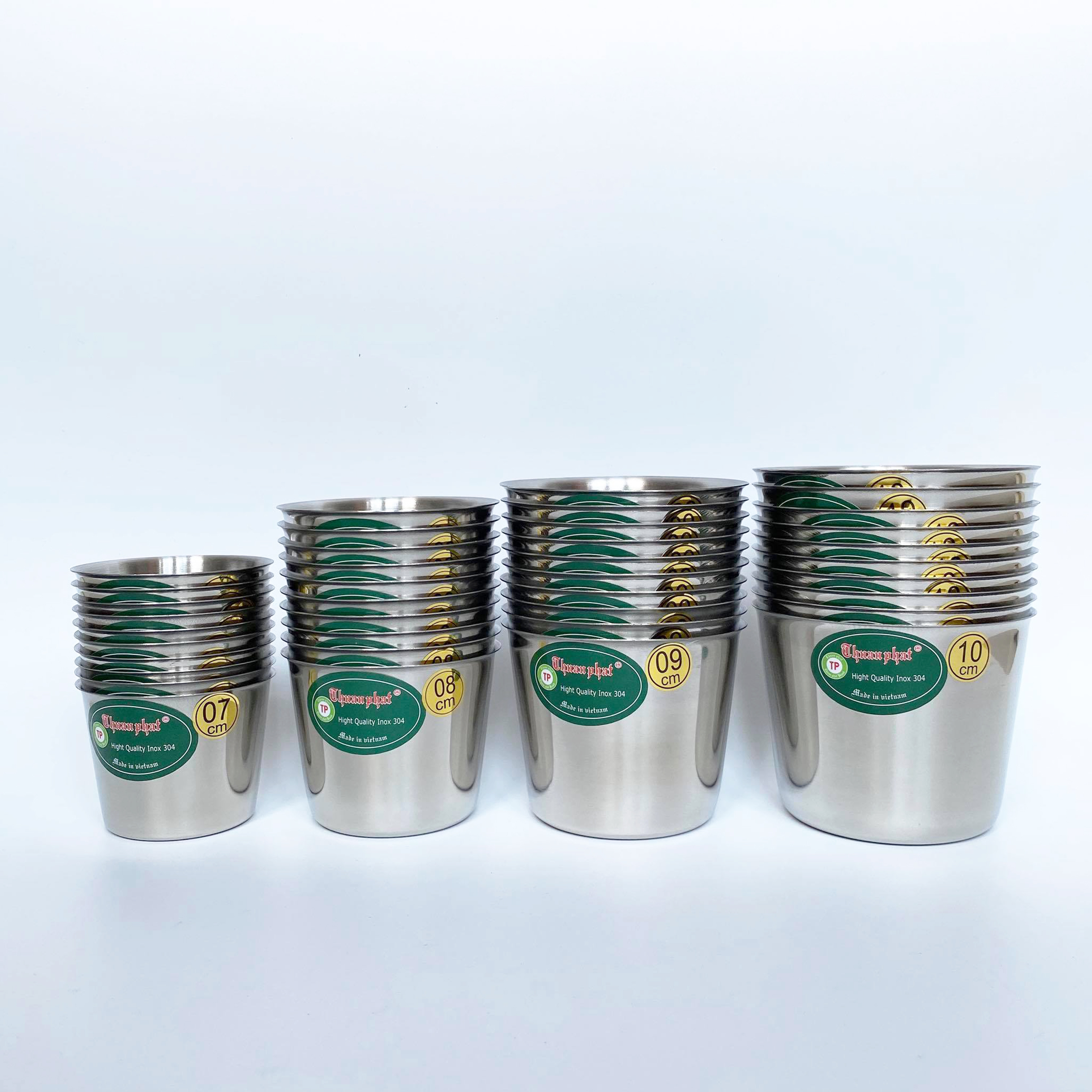 Ly Làm Đá INOX Cao Cấp (10 Cái) Size 7 - 8 - 9 - 10 (cm) - Hàng Việt Nam Sản Xuất