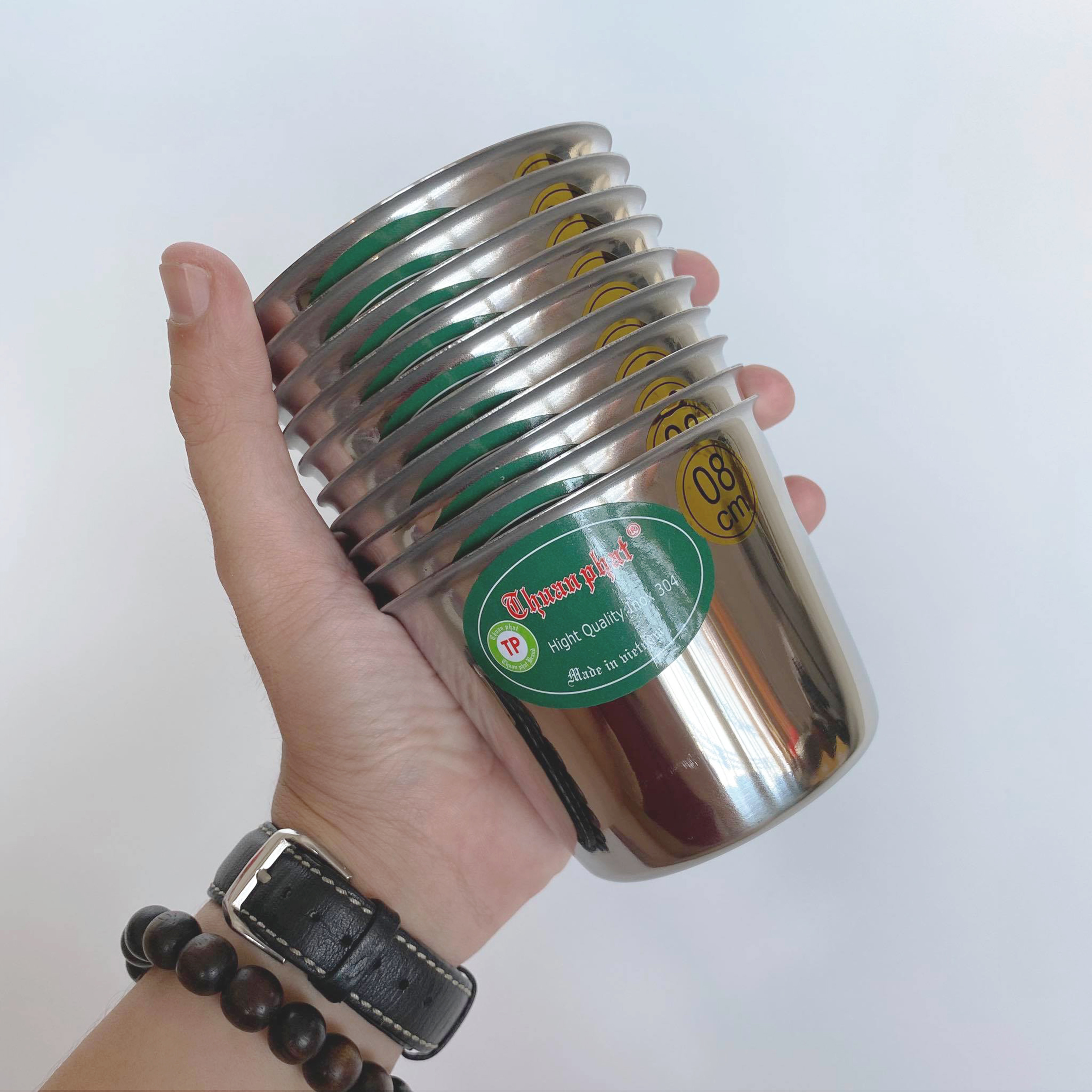 Ly Làm Đá INOX Cao Cấp (10 Cái) Size 7 - 8 - 9 - 10 (cm) - Hàng Việt Nam Sản Xuất