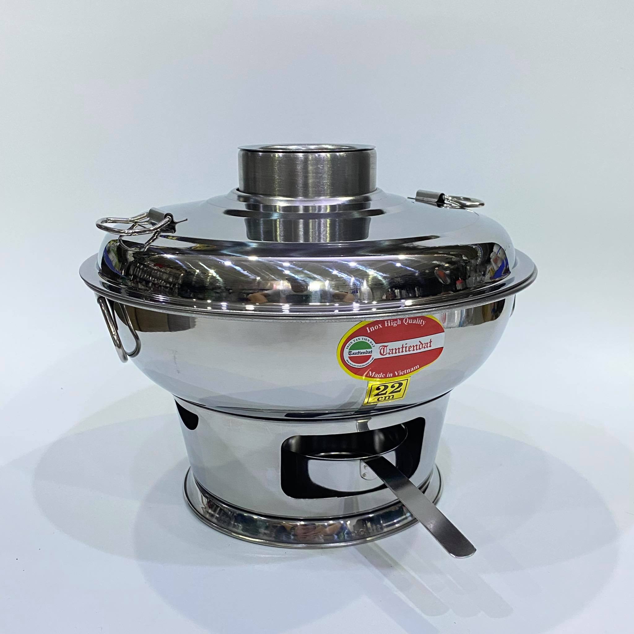 Nồi Lẩu Cù Lao - Lẩu Than - Lẩu Cồn Inox Cao Cấp - Hàng Việt Nam Sản Xuất