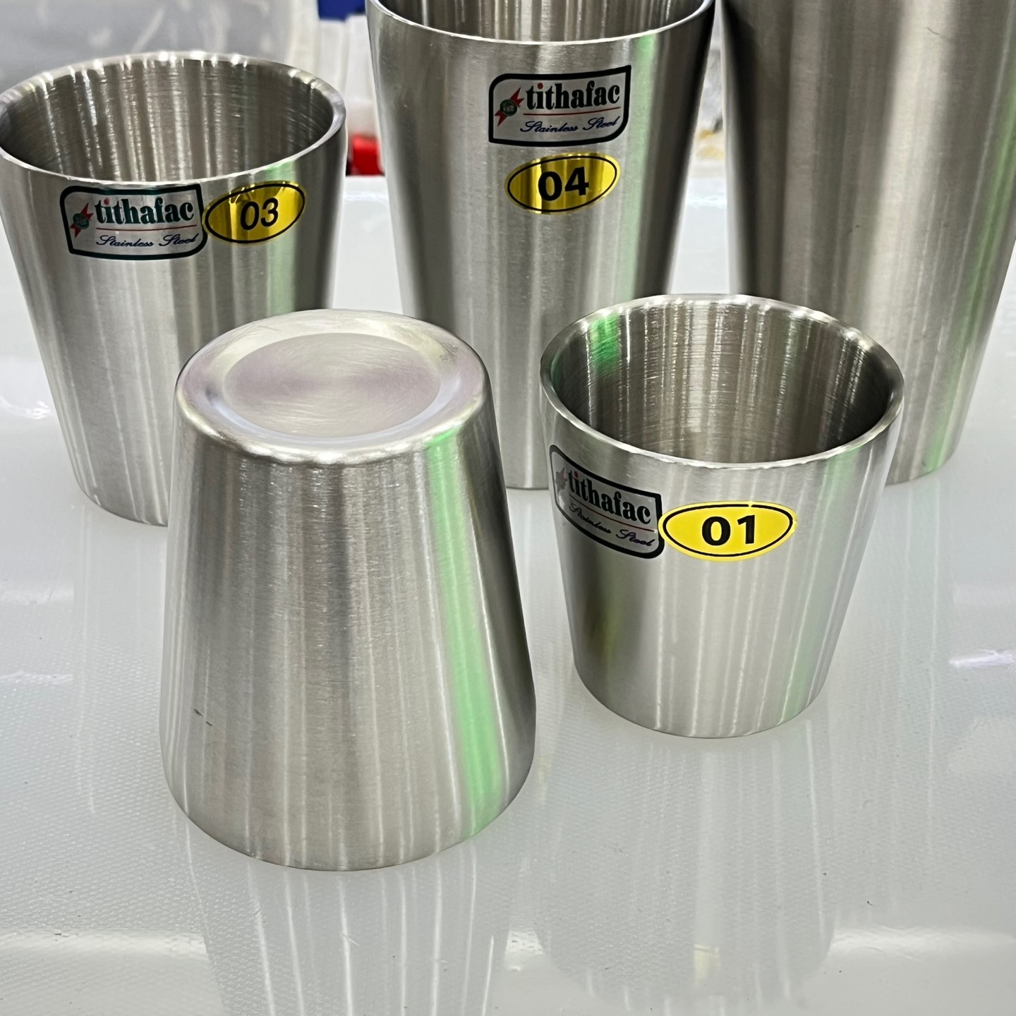 Ly Nước Inox 2 Lớp Cách Nhiệt Tithafac Nhiều Size Cao Cấp - Hàng Việt Nam Sản Xuất