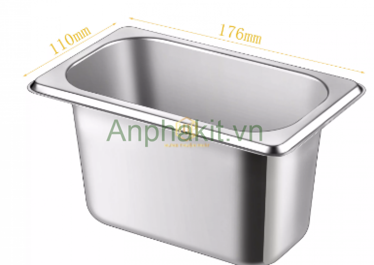 Khay 1/9 Inox 304 (17.6 x 11cm)- Khay G/N - Khay Buffet - Khay Kem - Hưng Thuận Phát