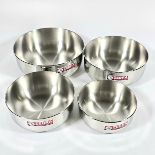 Tô Inox 304 - Chén Inox 304 Nhiều Size - Zebra Thái Lan