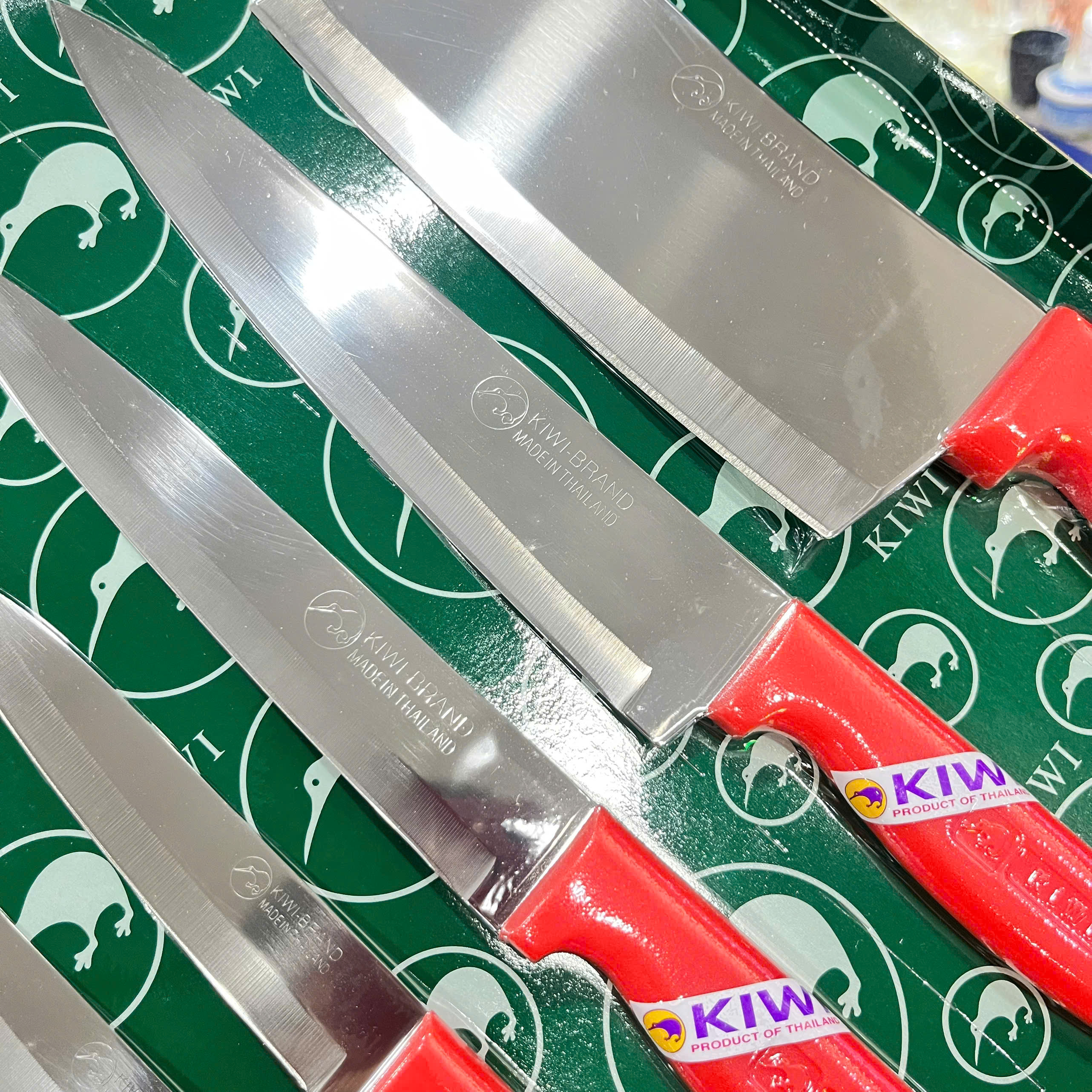 Bộ Dao 5 Món Cán Nhựa Đỏ Kiwi Cao Cấp - Hàng Nhập Khẩu Thái Lan