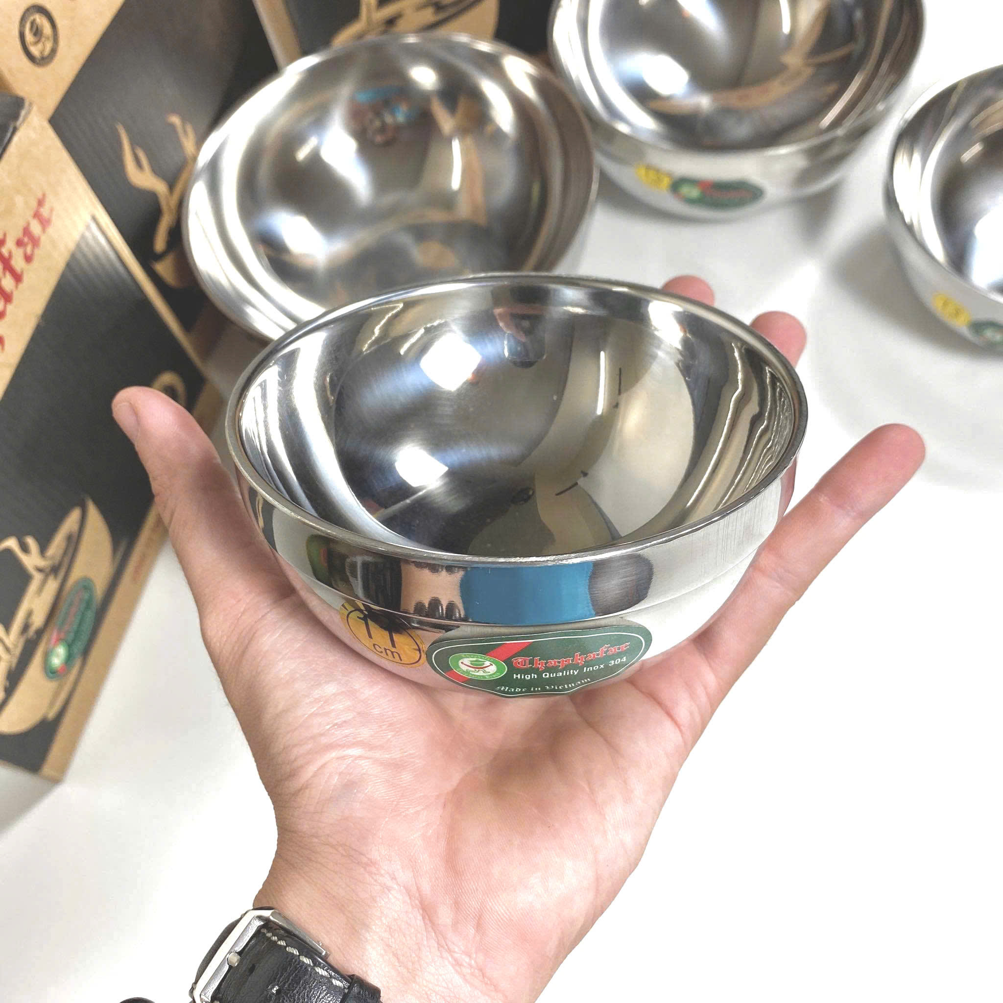 Tô Chén Inox 304 2 Lớp Cách Nhiệt Thaphafac - Hàng Việt Nam Sản Xuất