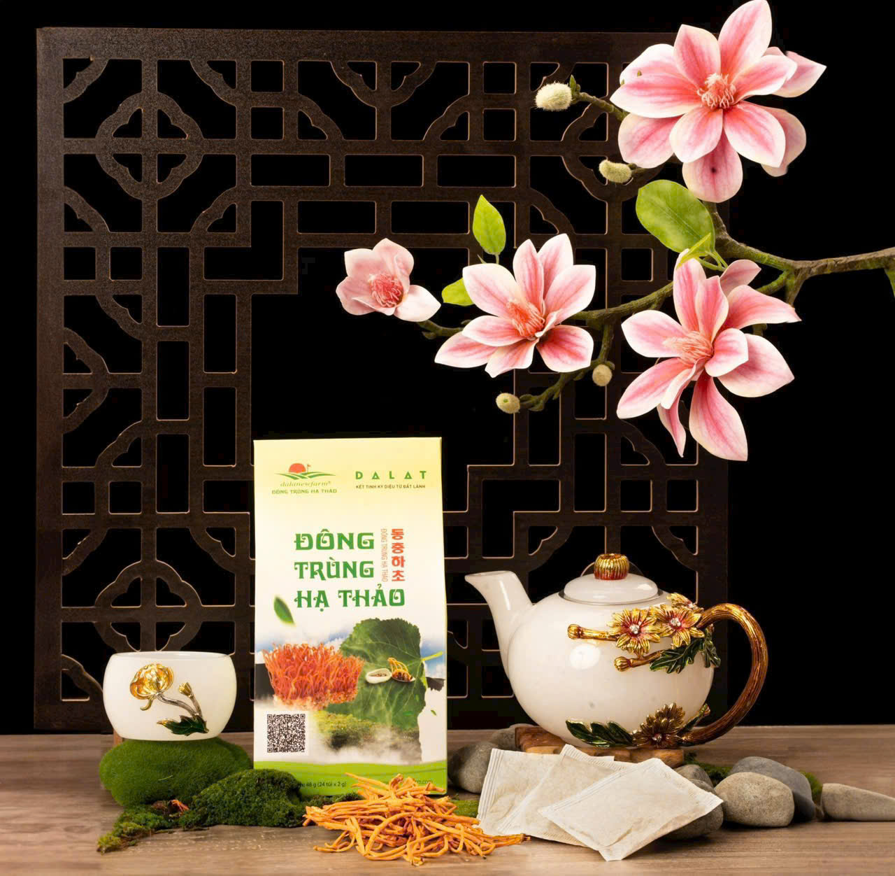 Trà túi lọc DTHT hộp xanh