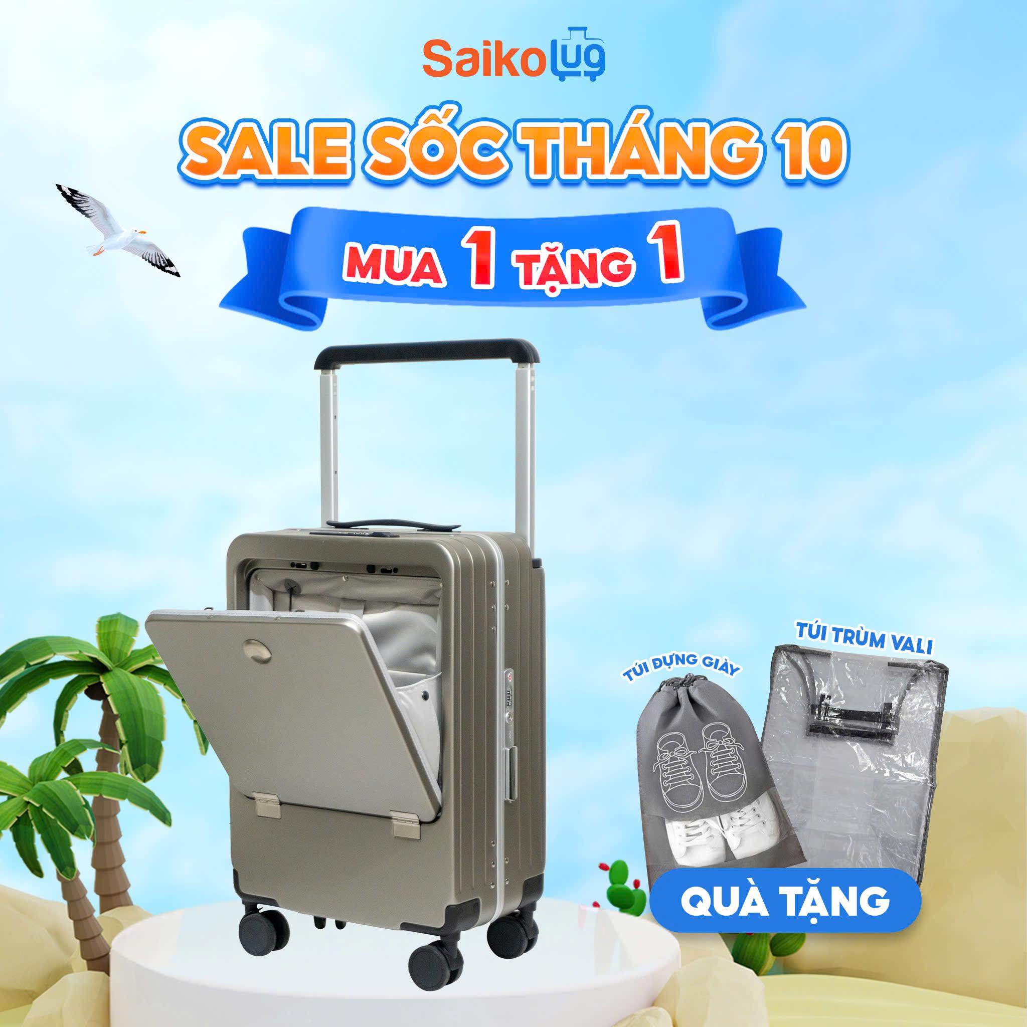 Vali Doanh Nhân TRAVELKING KN 8082 - Ngăn Laptop Chống Sốc, Cổng Sạc USB, Khóa TSA An Toàn, Bánh Xe 360° Linh Hoạt