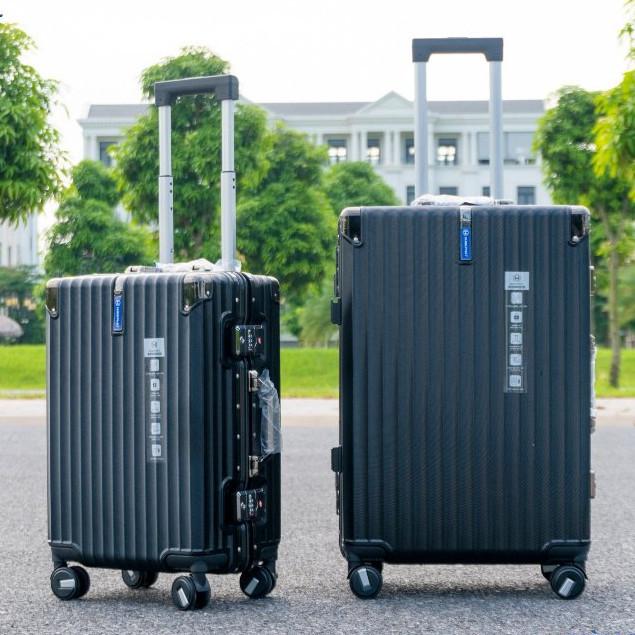 [Vali Hùng Phát] Vali Khung Nhôm 6007 Nhựa PC Cao Cấp - Khóa Sập - Khay Cốc & Móc Treo Tiện Lợi valik  hung