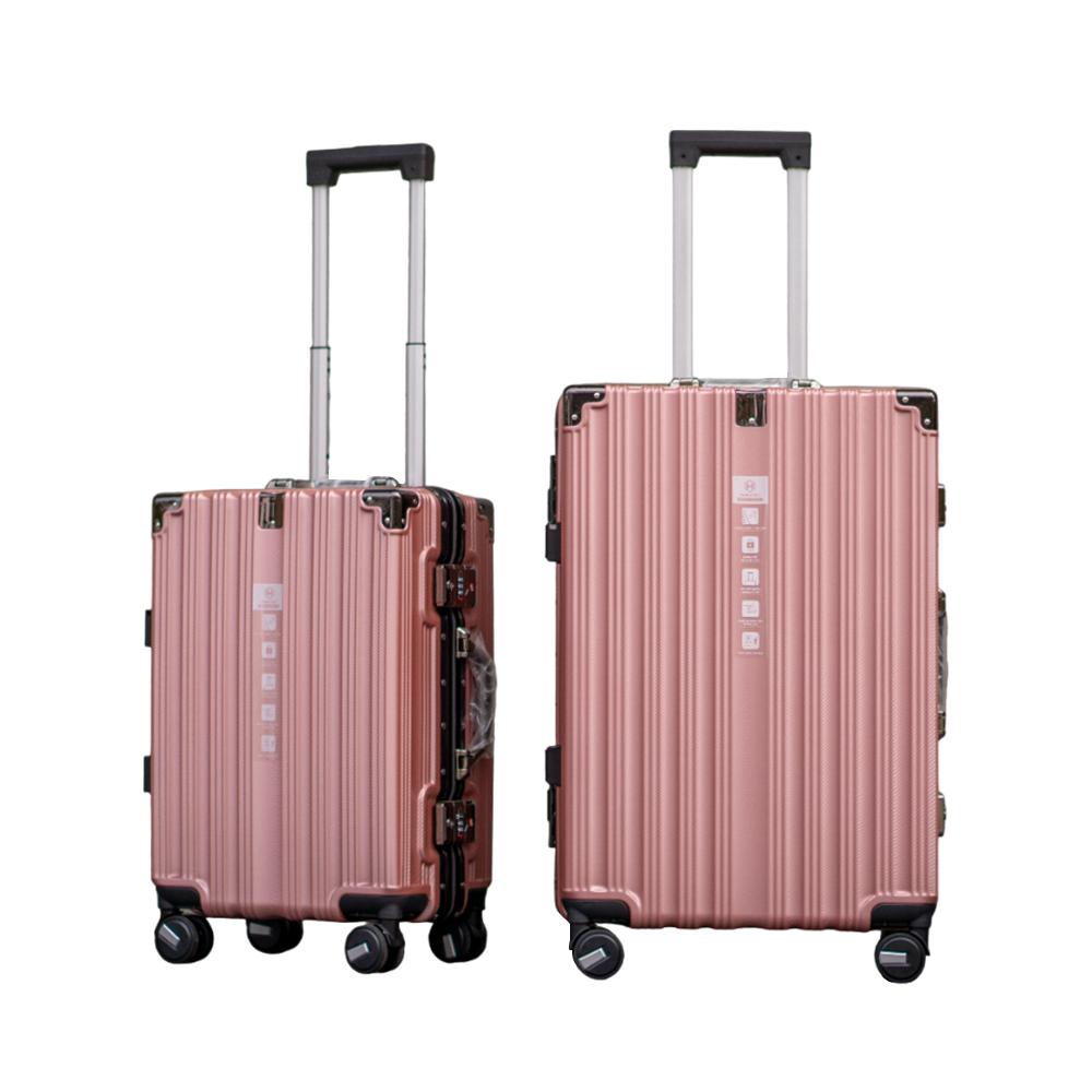 [Size 24] Vali khung nhôm HÙNG PHÁT 6008 Nhựa PC Khóa Sập Có Khay Để Cốc Móc Treo Tiện Lợi