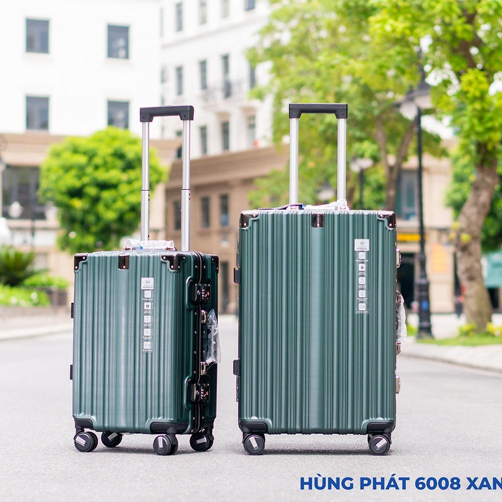 [Size28] Vali khung nhôm HÙNG PHÁT 6008 Nhựa PC Khóa Sập Có Khay Để Cốc Móc Treo Tiện Lợi
