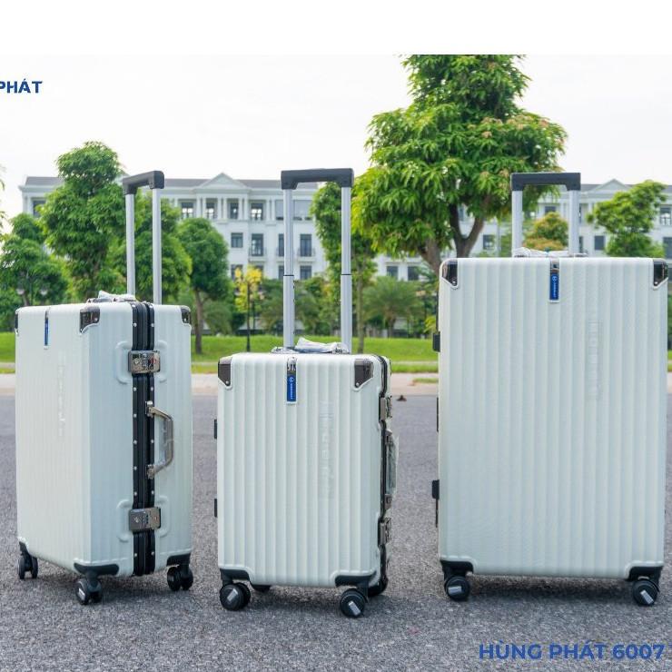 [Vali Hùng Phát] Vali Khung Nhôm 6007 Nhựa PC Cao Cấp - Khóa Sập - Khay Cốc & Móc Treo Tiện Lợi valik  hung