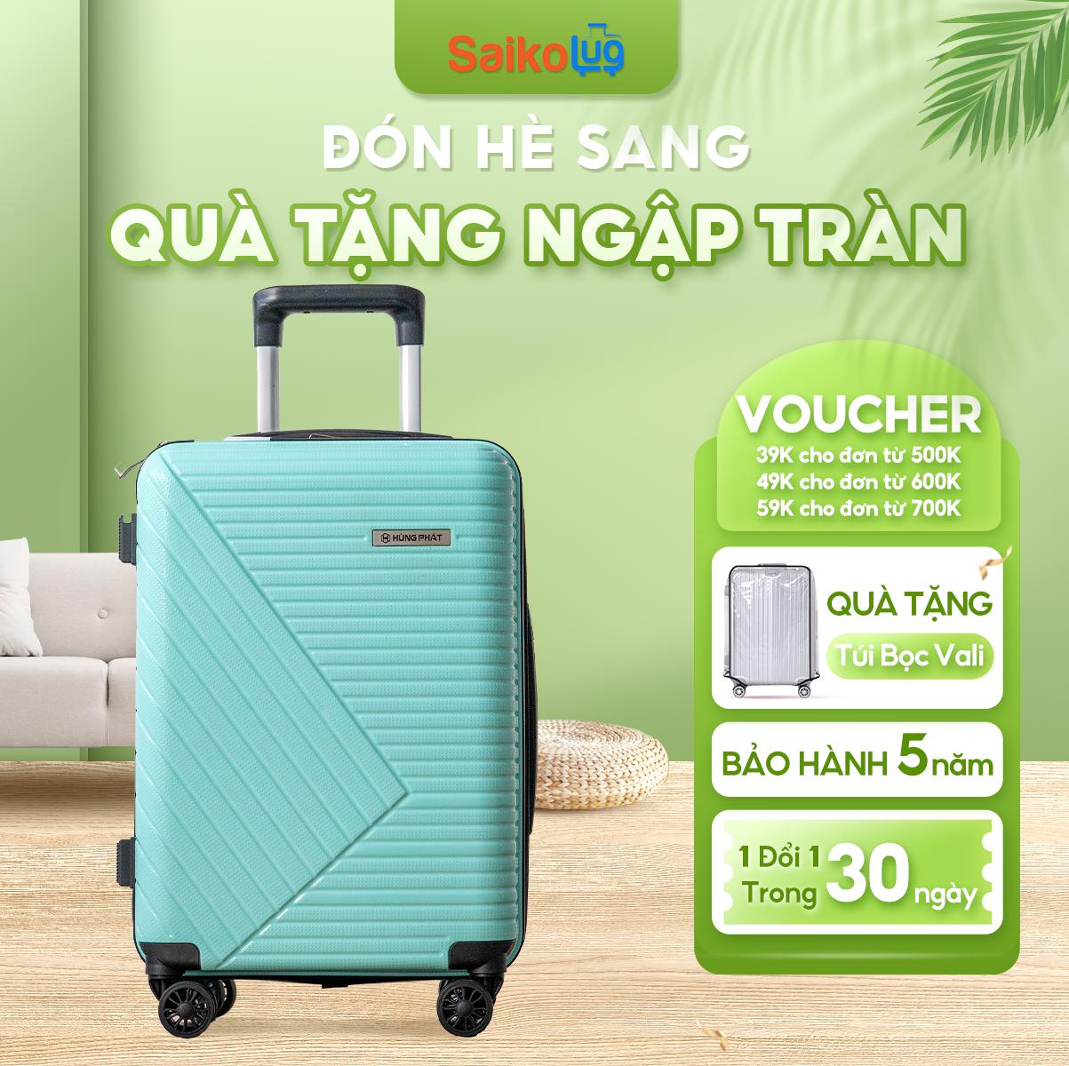 [SIZE 28] Vali Hùng Phát Vali Du Lịch 668 Nhựa PP Siêu Bền Chống Bể Vỡ - Bảo Hành 5 Năm 1 Đổi 1