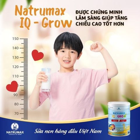 NATRUMAX IQ-GROW, ĐƯỢC CHỨNG MINH LÂM SÀNG GIÚP TĂNG CHIỀU CAO TỐT HƠN