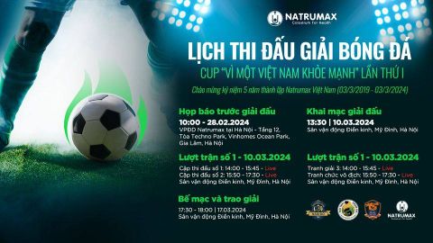 NATRUMAX SẼ TỔ CHỨC GIẢI BÓNG ĐÁ KỶ NIỆM 5 NĂM THÀNH LẬP CÔNG TY