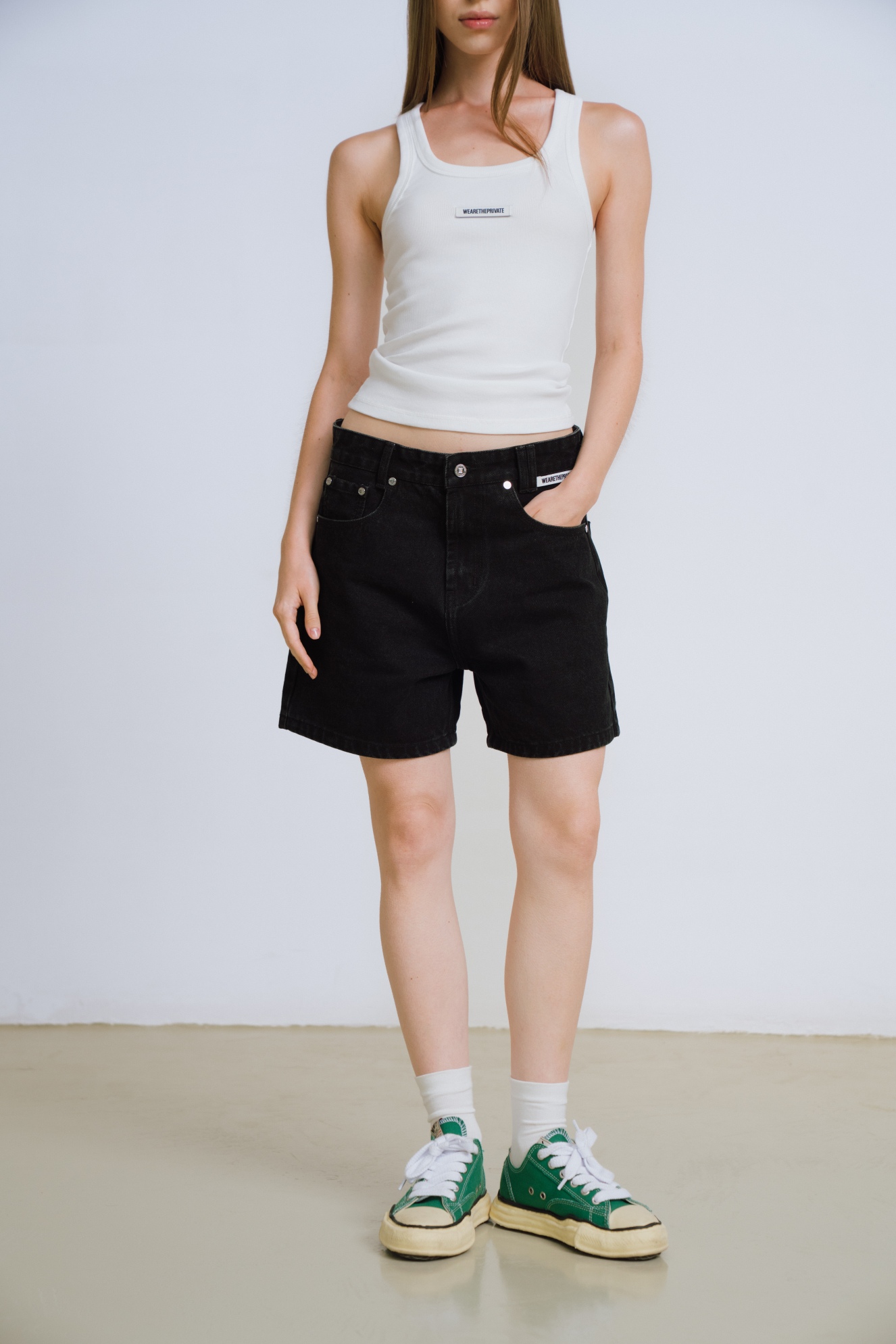 Wide Denim Short