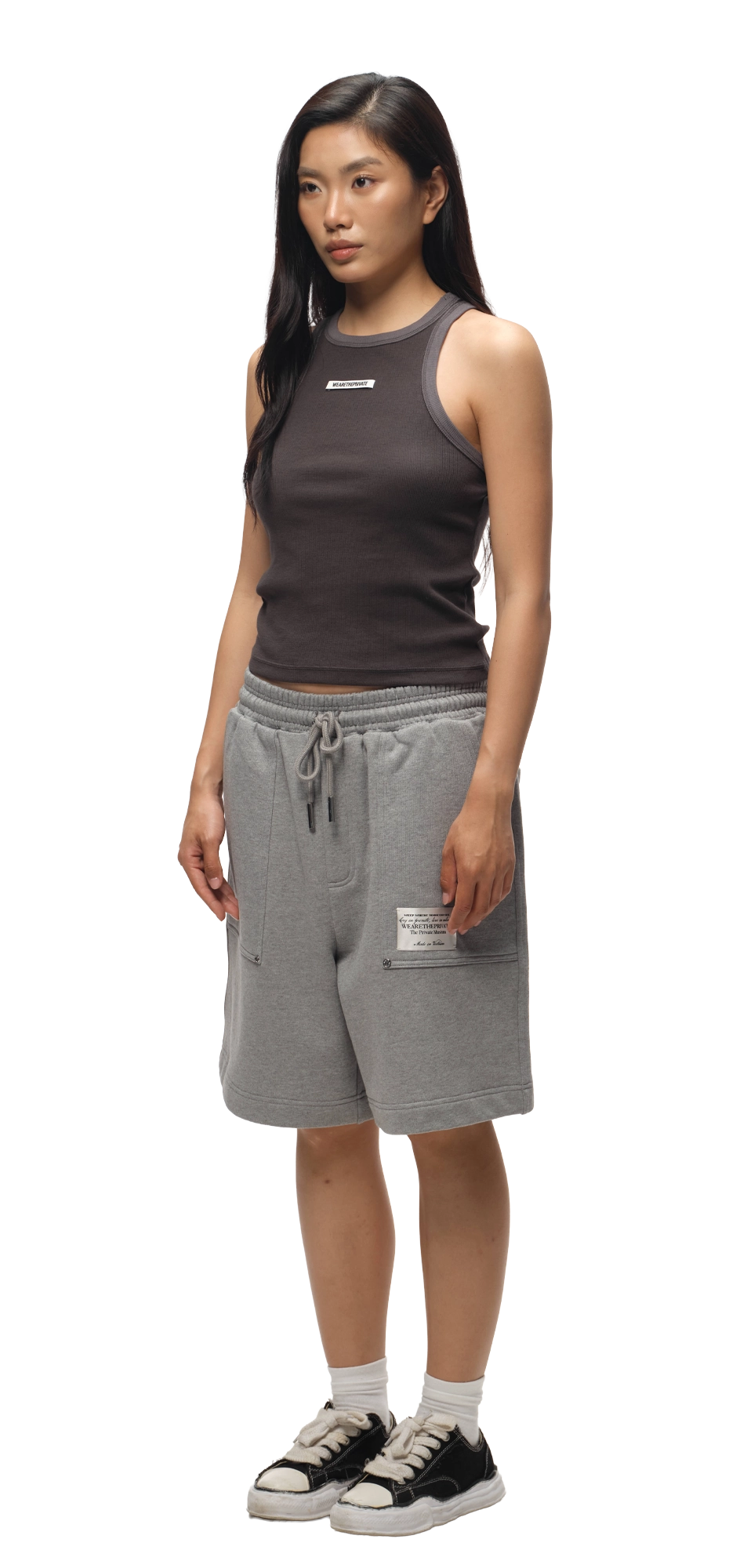 Gray "Treno" Cotton Shorts
