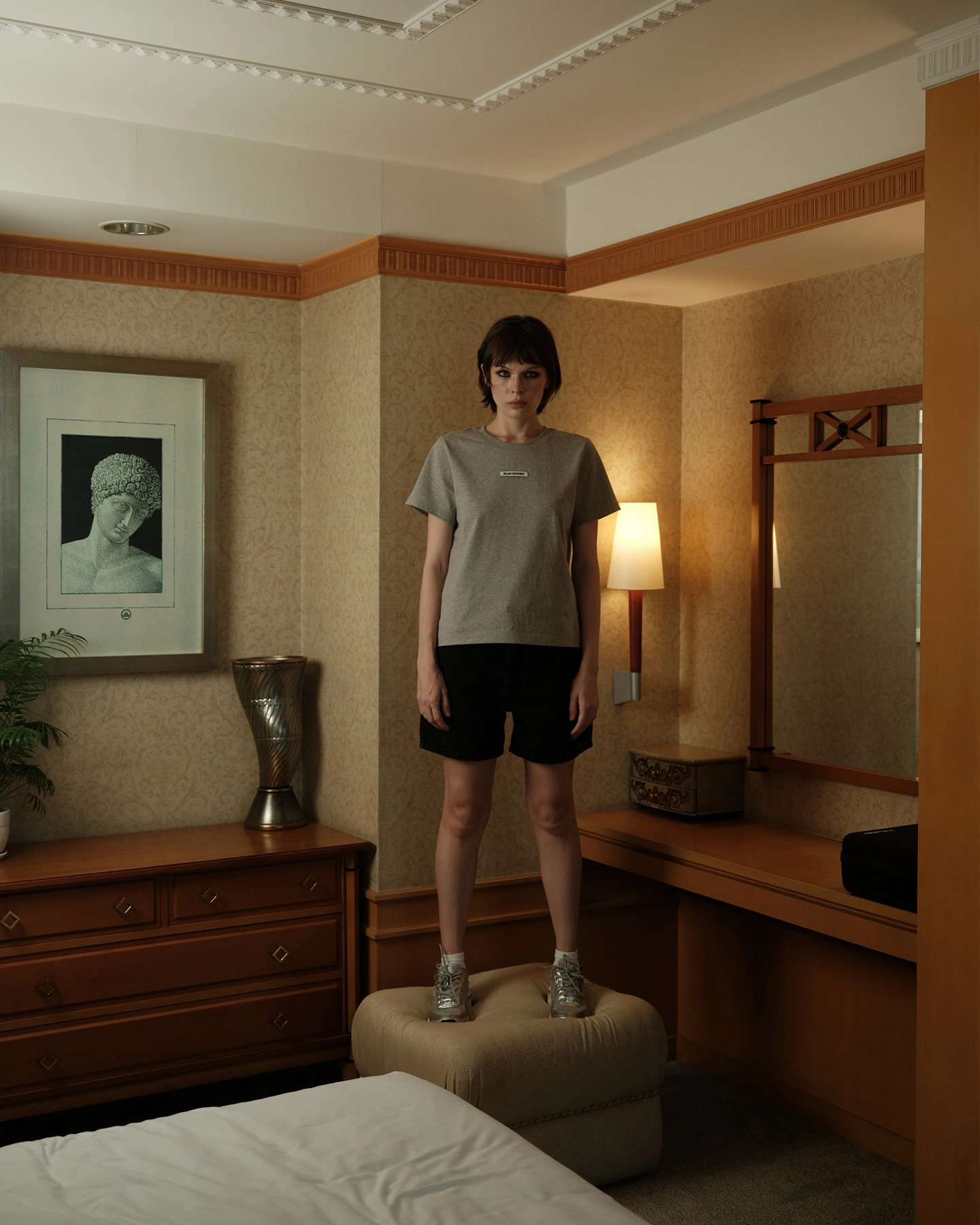 White Babytee Embroidery Logo