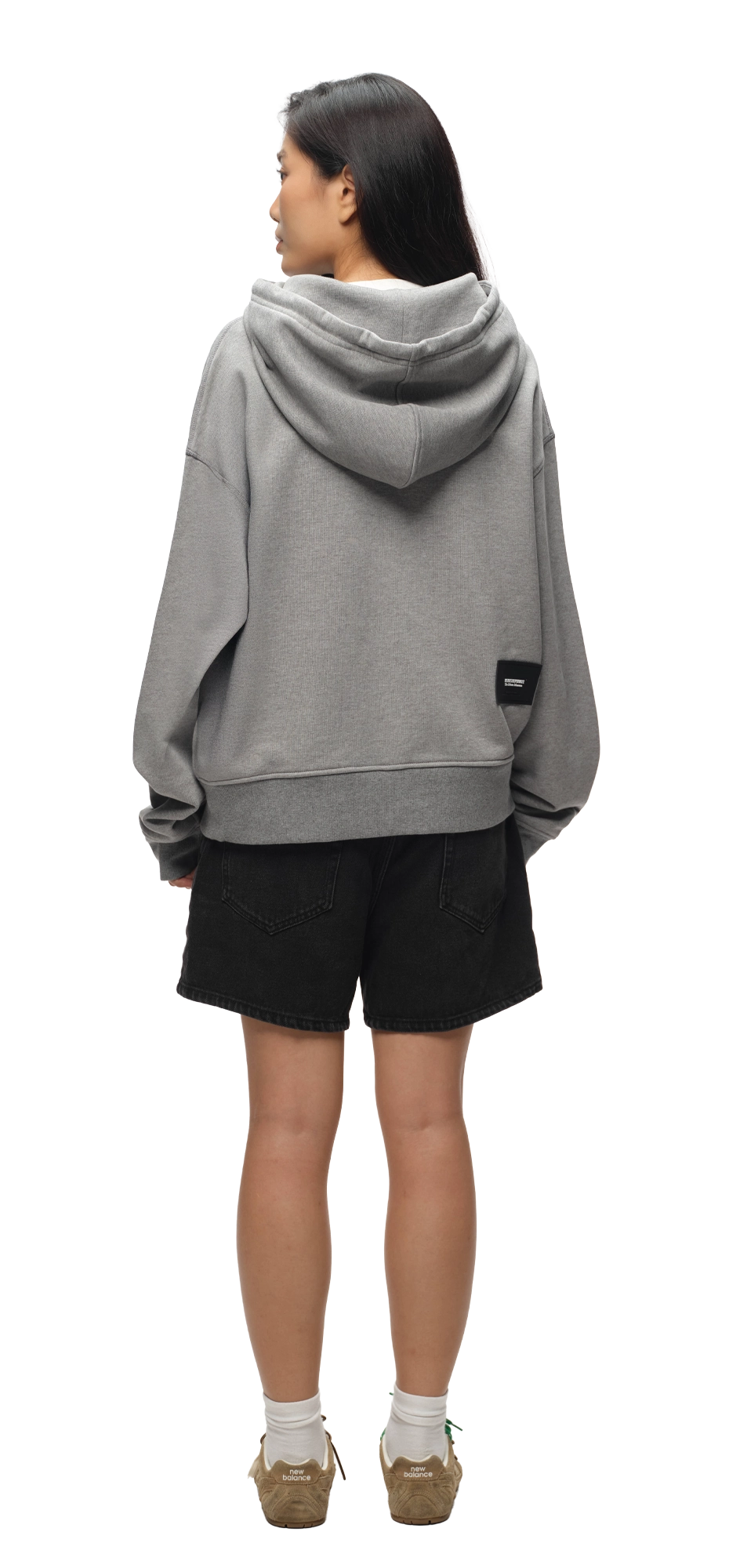 Gray Hoodie Embroidered Logo