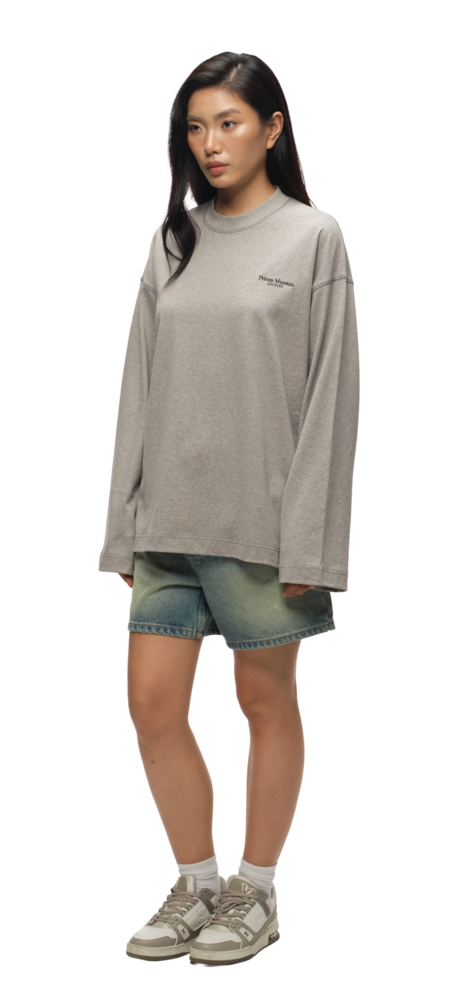Gray Long-Sleeve Tshirt Private
