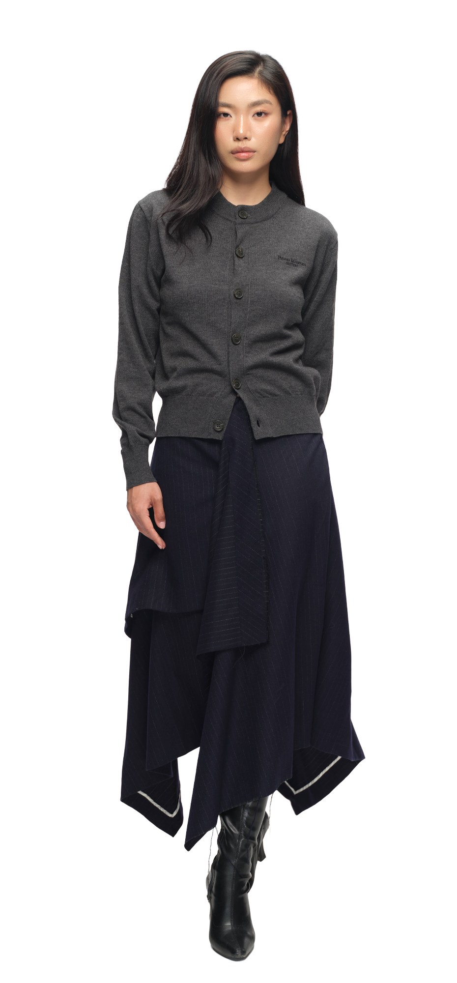 Gray Wool Cardigan Women