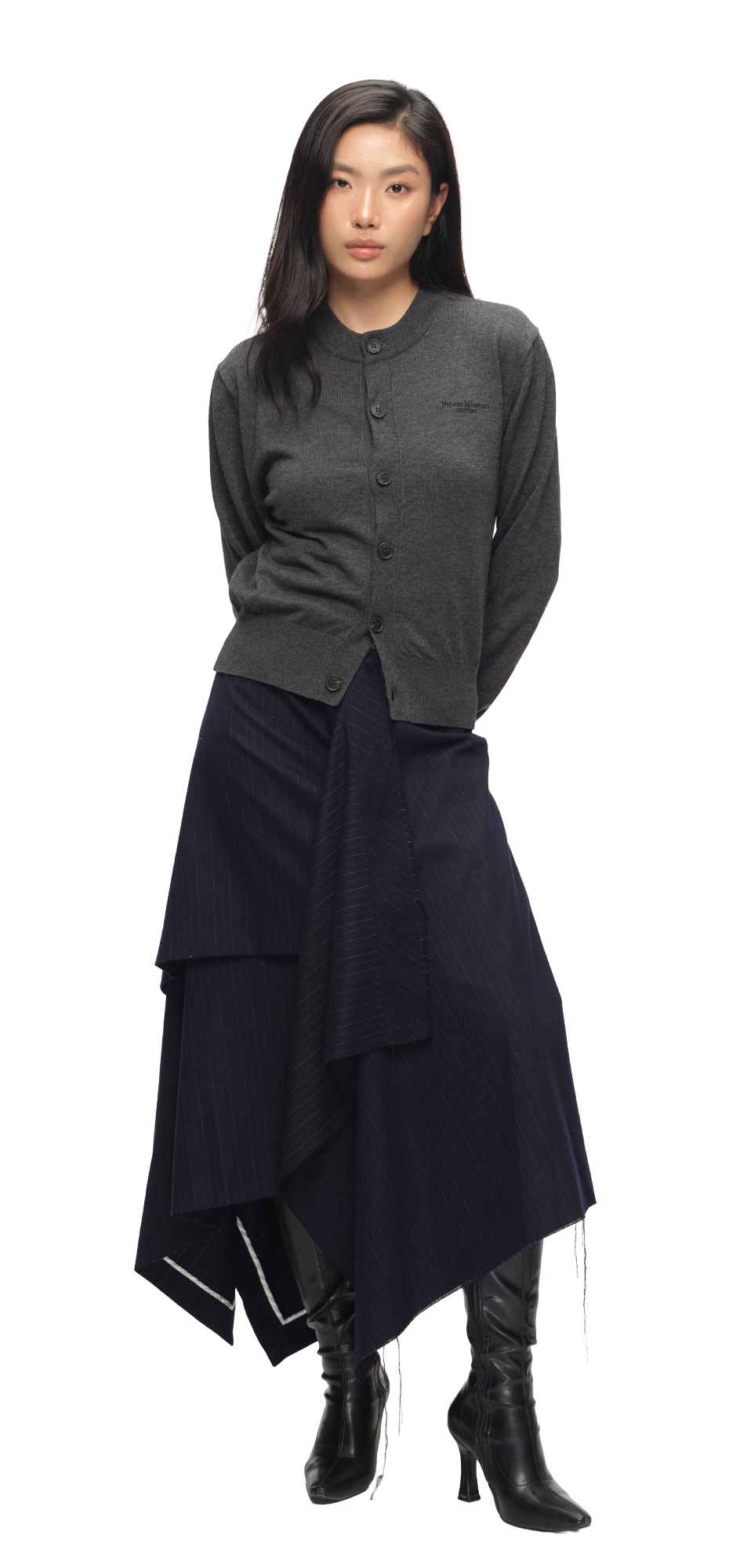 Gray Wool Cardigan Women