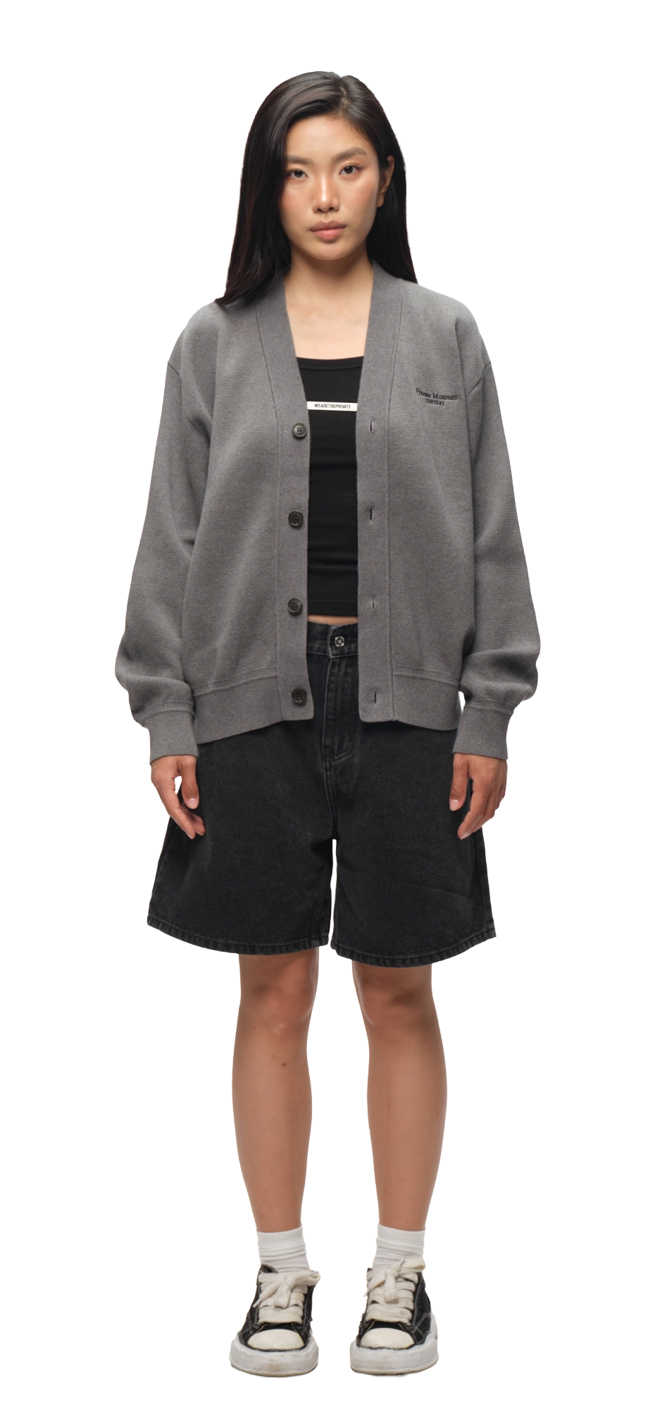 Gray Cardigan Wool Private