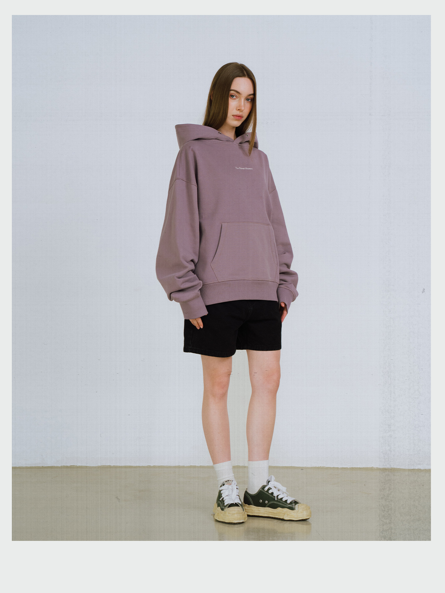 Purple Embroidered Private Hoodie
