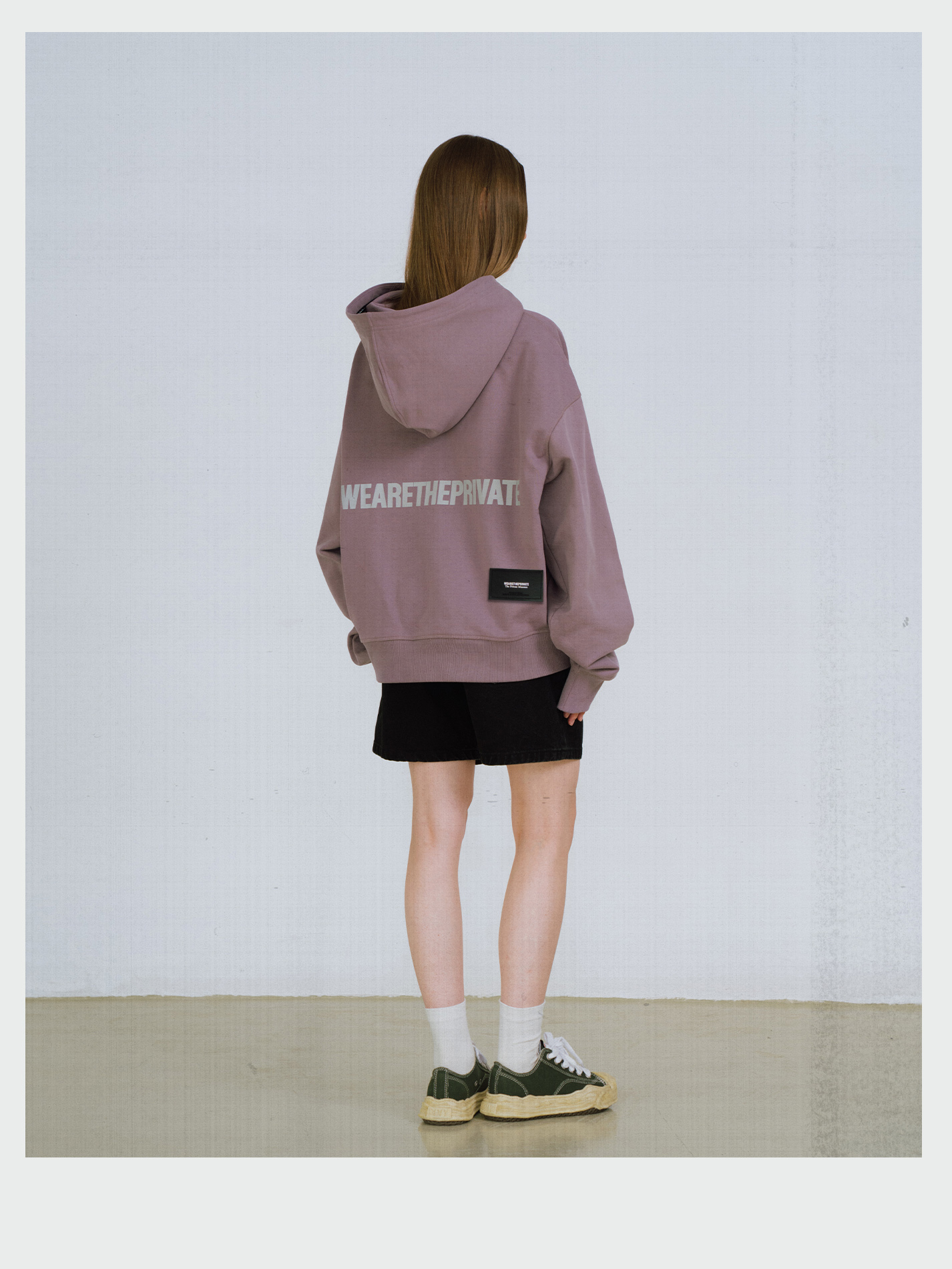 Purple Embroidered Private Hoodie