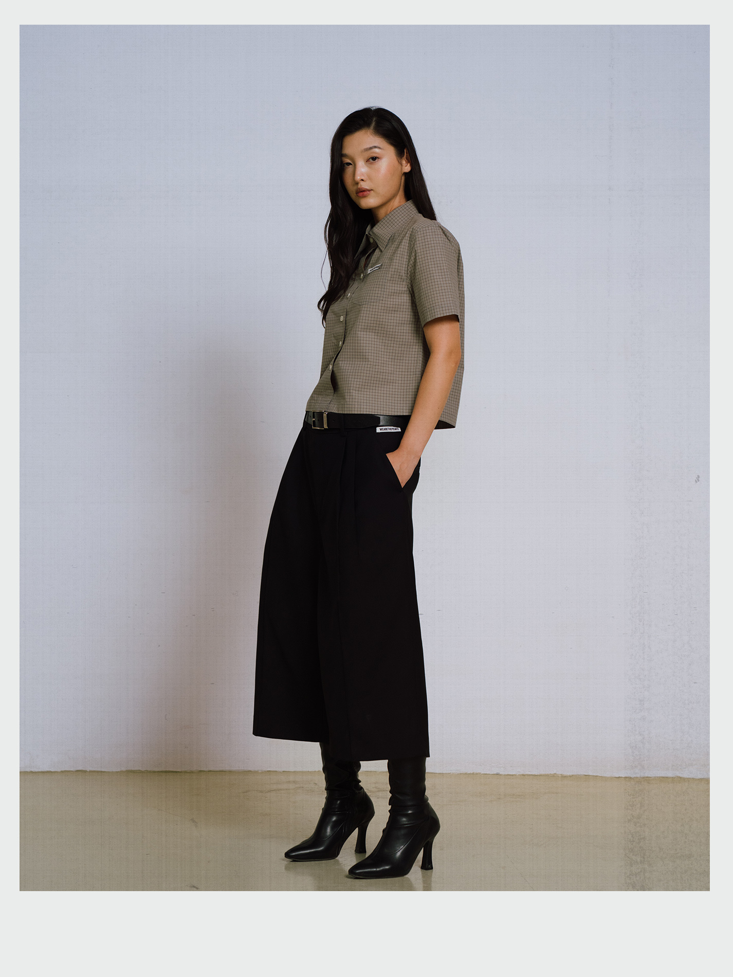 Cropped Check Shirt