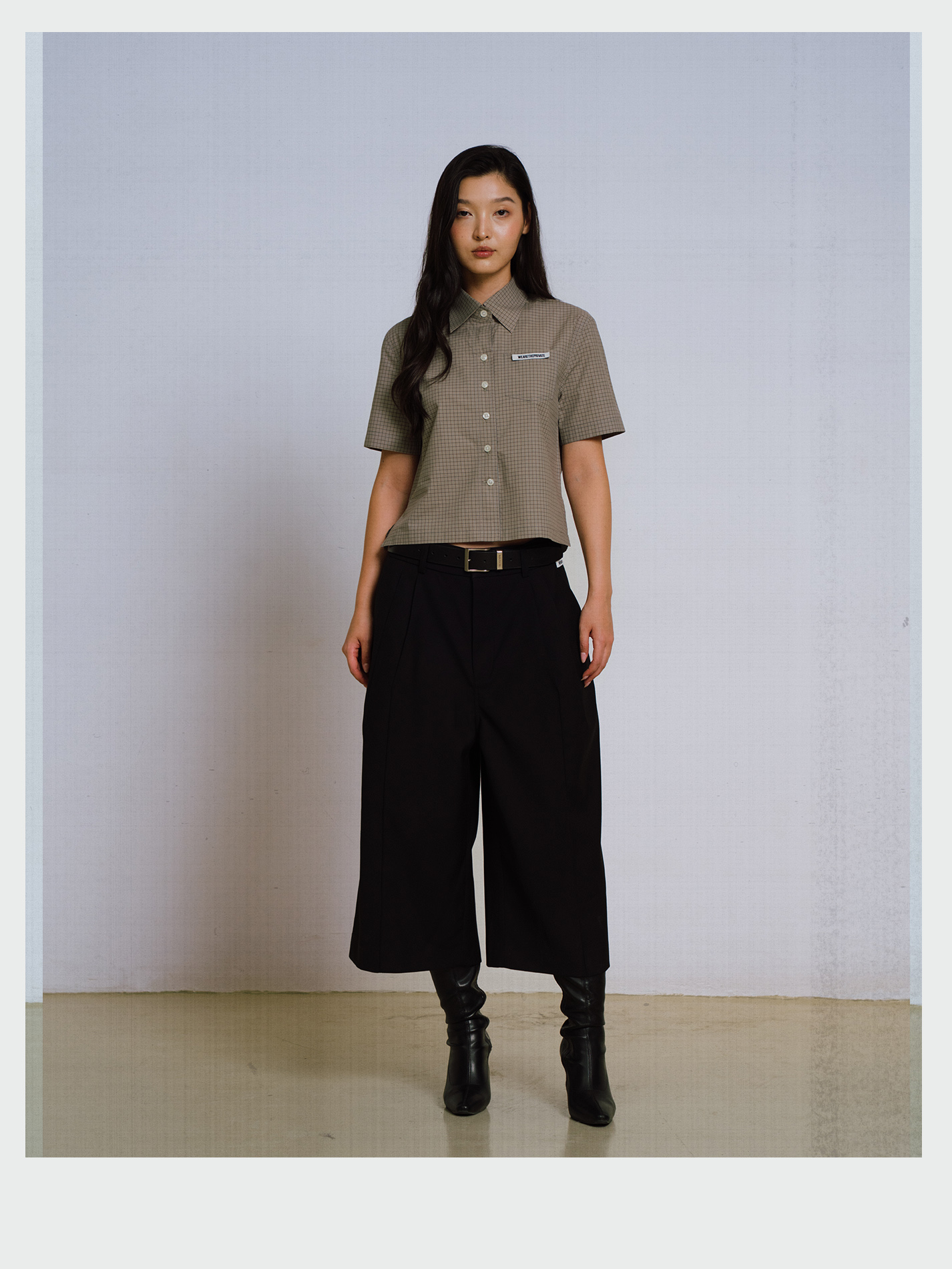 Cropped Check Shirt